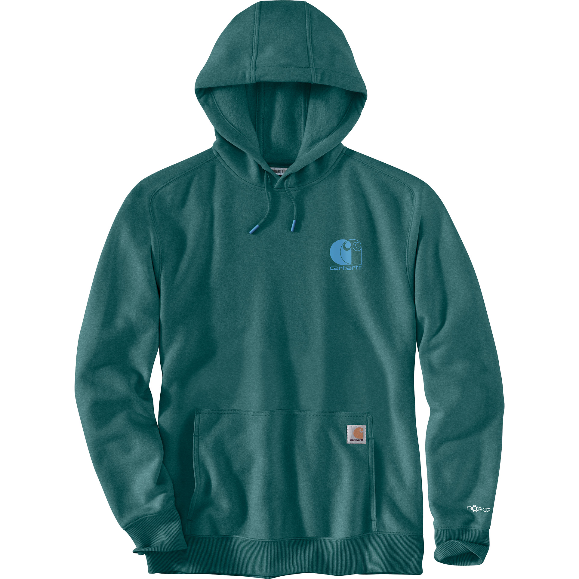 Carhartt Force hoodie heren transformative teal heather  