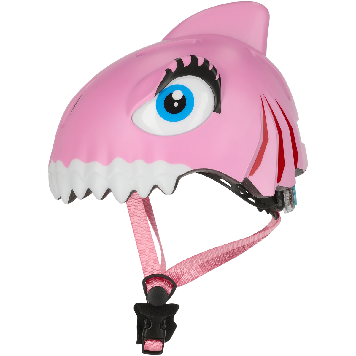 Crazy Safety Shark fietshelm junior pink 