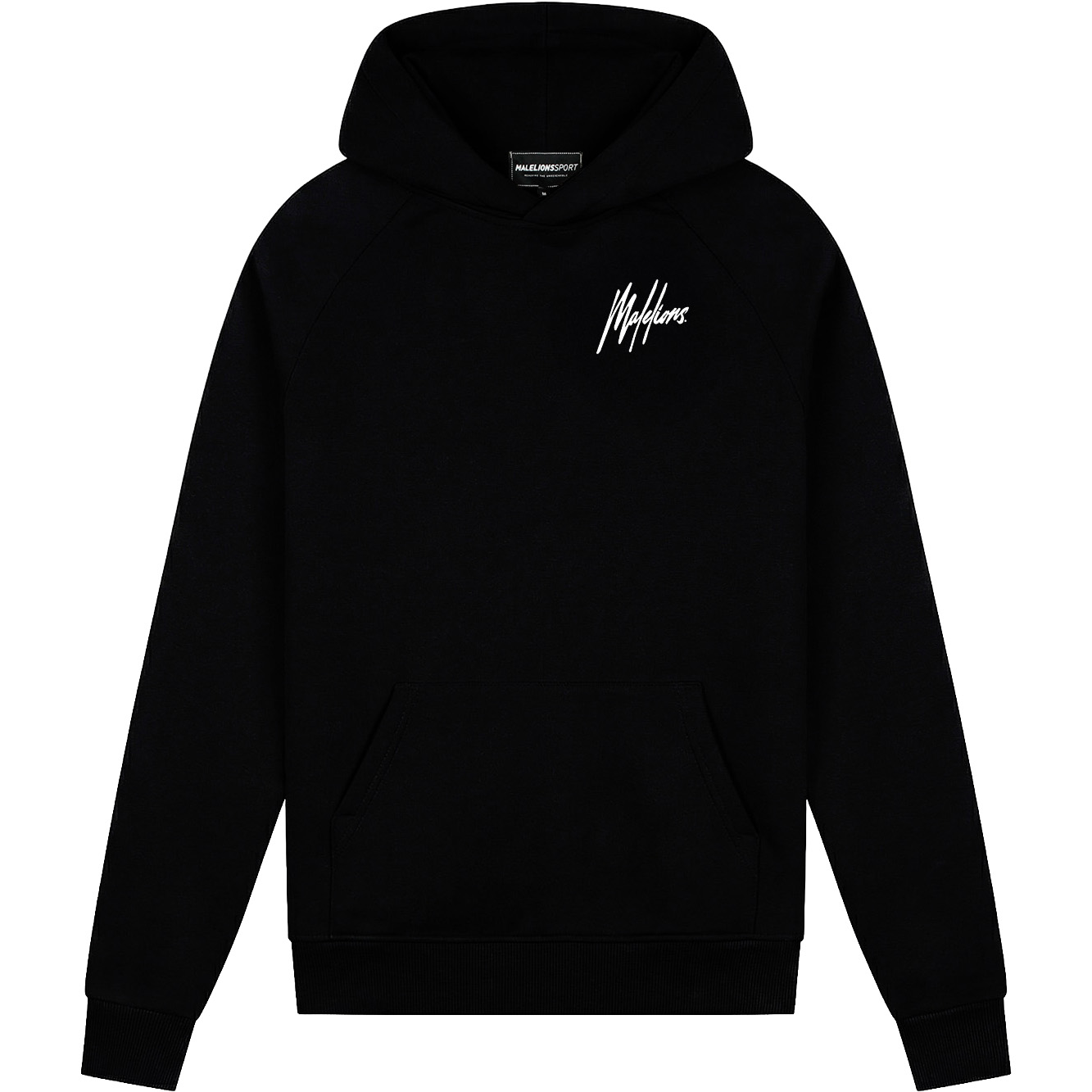 Malelions Sport Logo Raglan hoodie heren black 