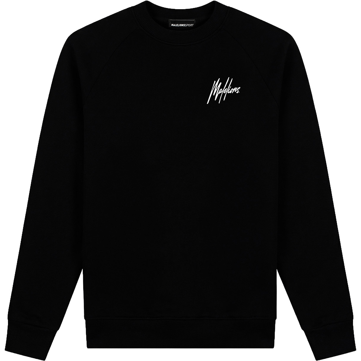 Malelions Sport Logo Raglan sweater heren black 