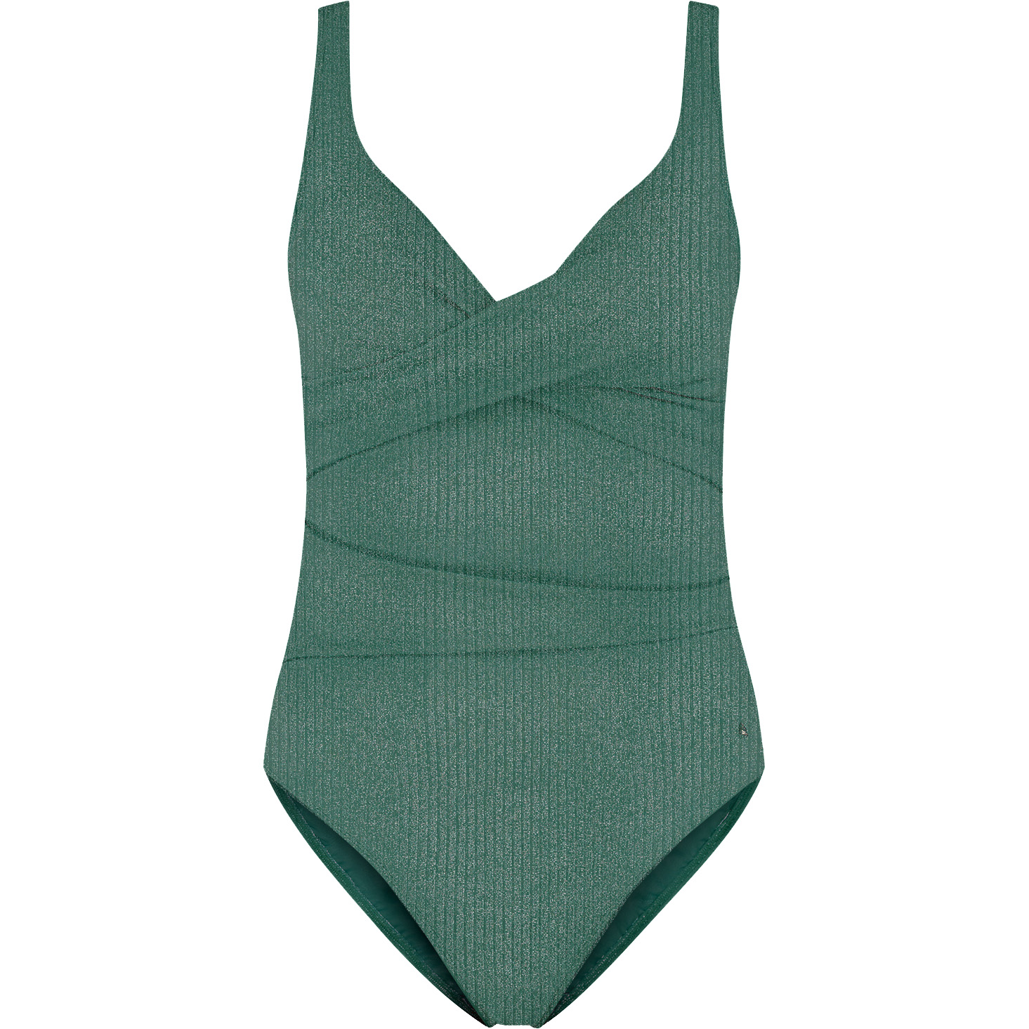 Beachlife Overslag badpak dames green glitter 