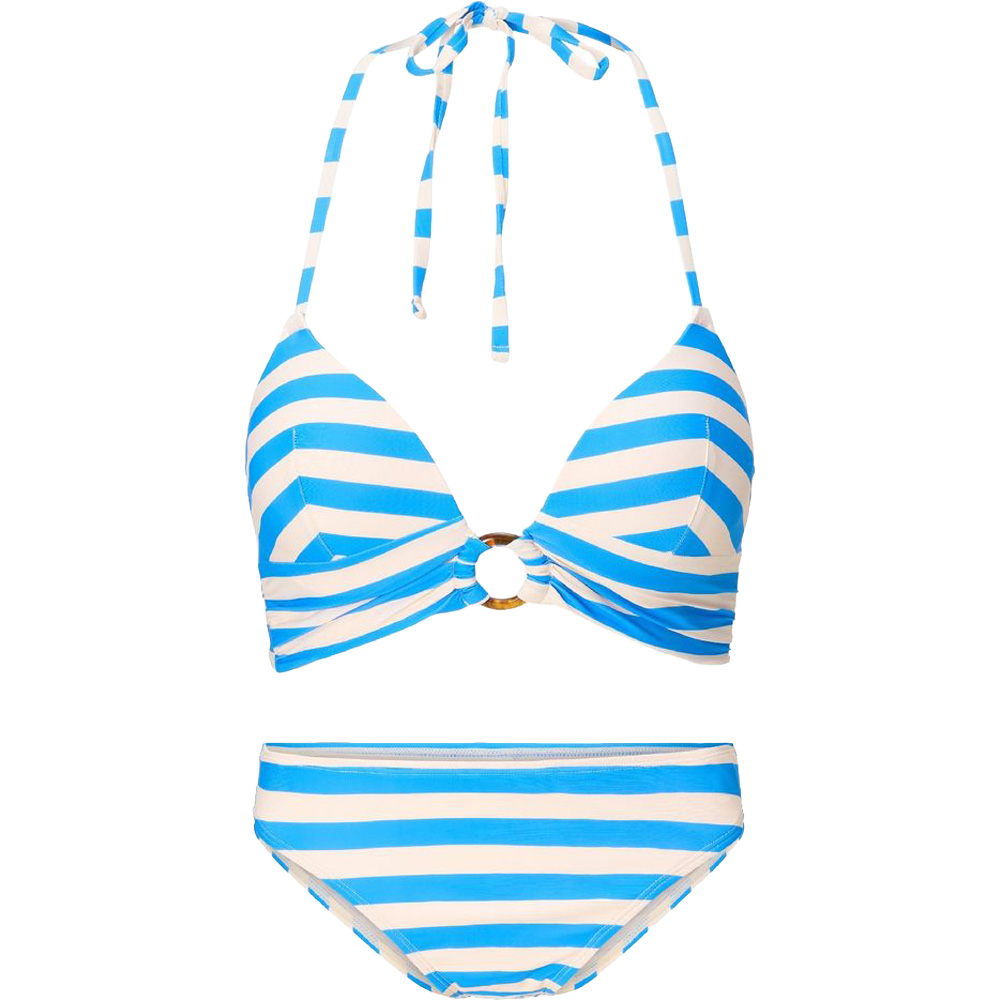 LingaDore Triangel Padded bikini dames ortensia blue stripe 
