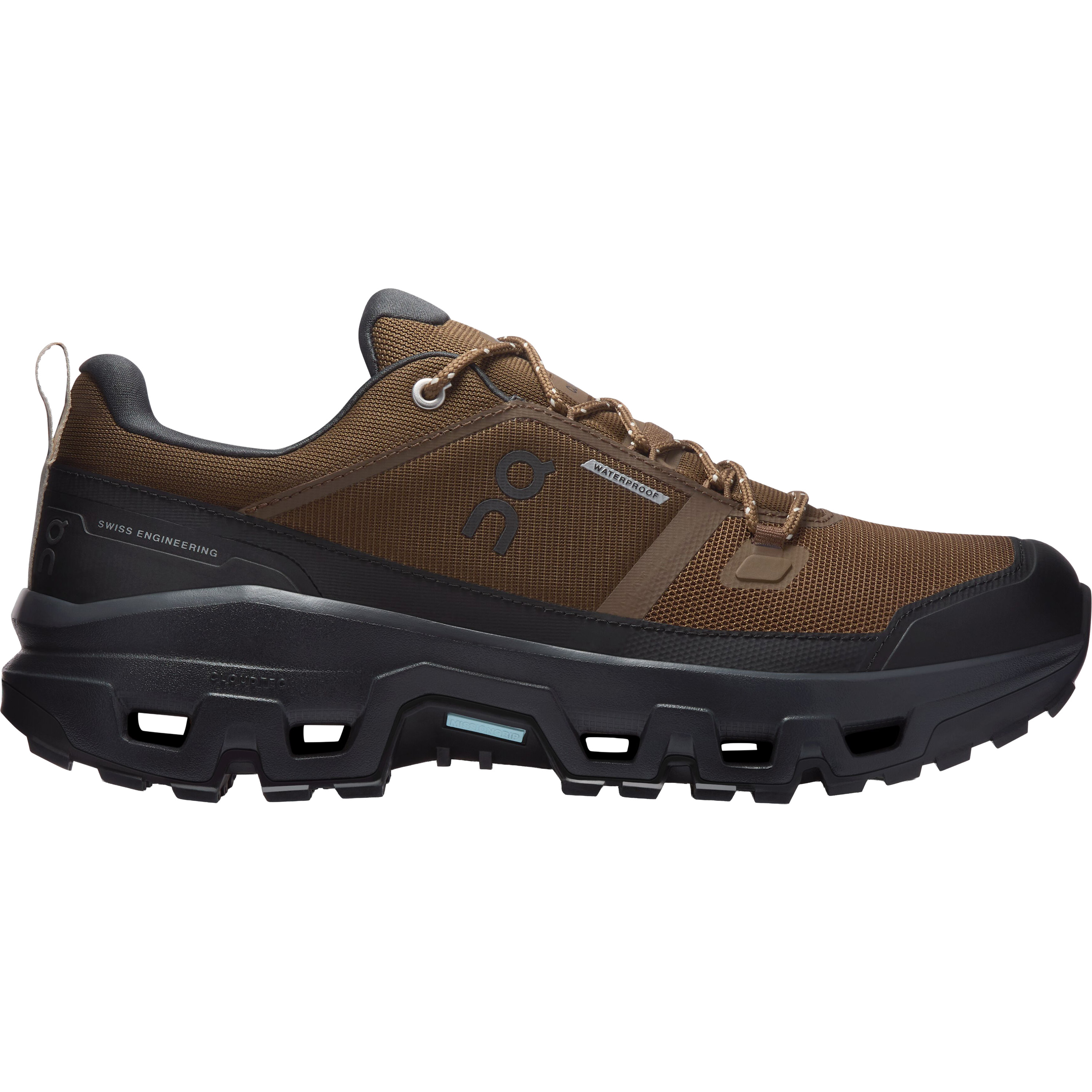 On Cloudrock Low Waterproof wandelschoenen heren earth black