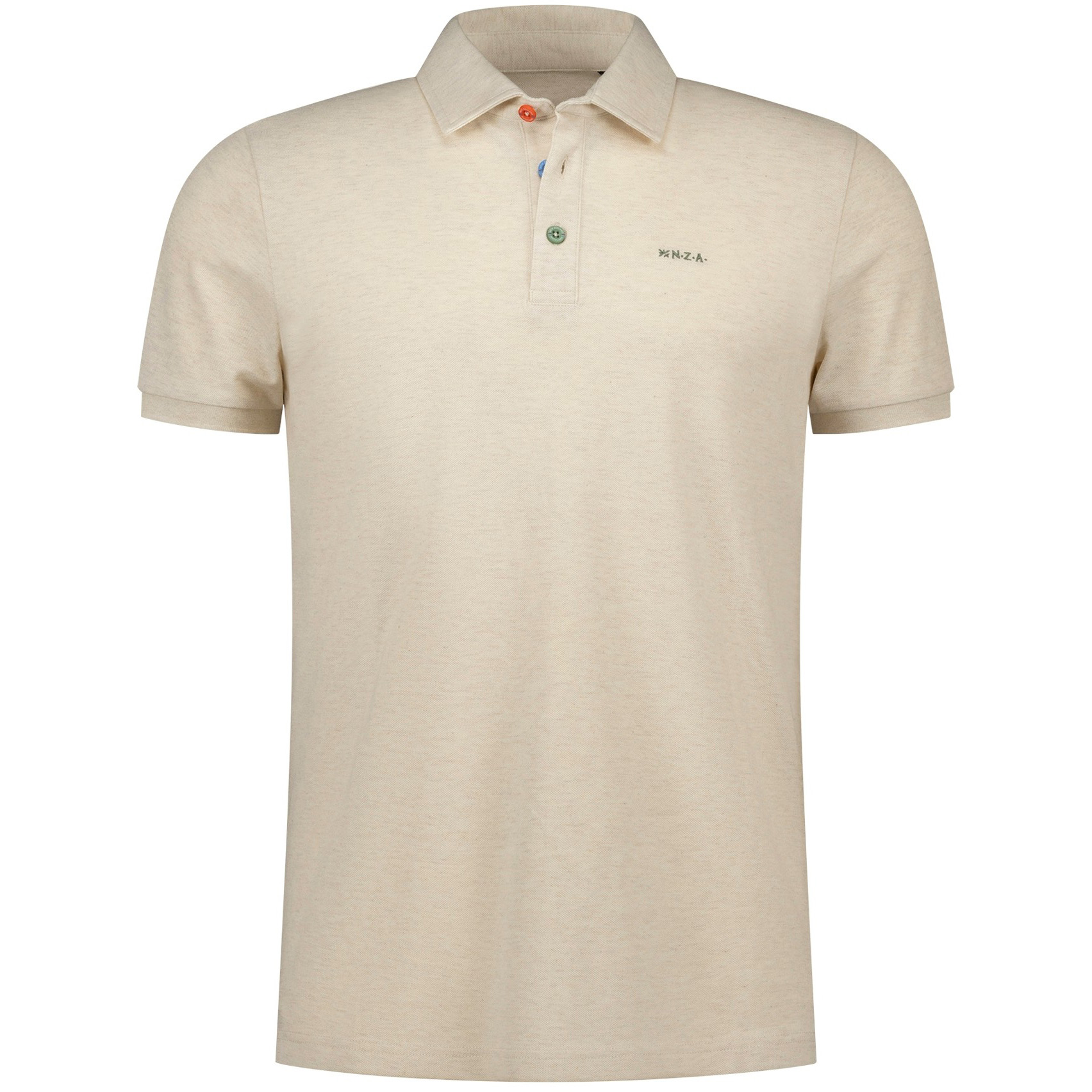 NZA New Zealand Auckland polo heren soft ecru melange 