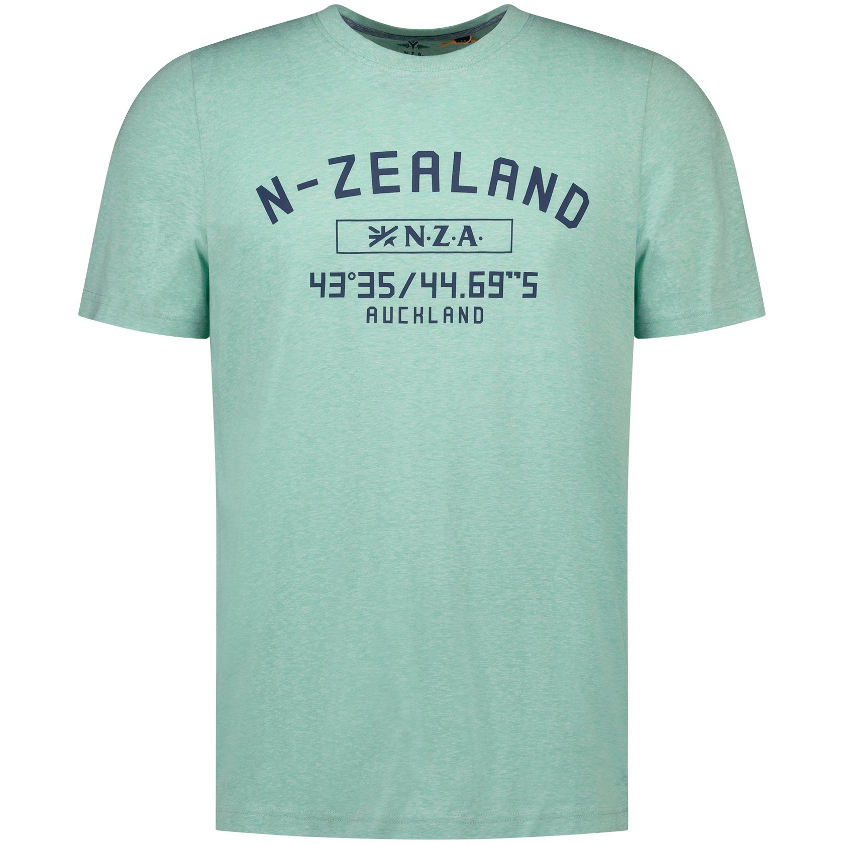 NZA New Zealand Auckland 26CN720 shirt heren pale leaf melange 