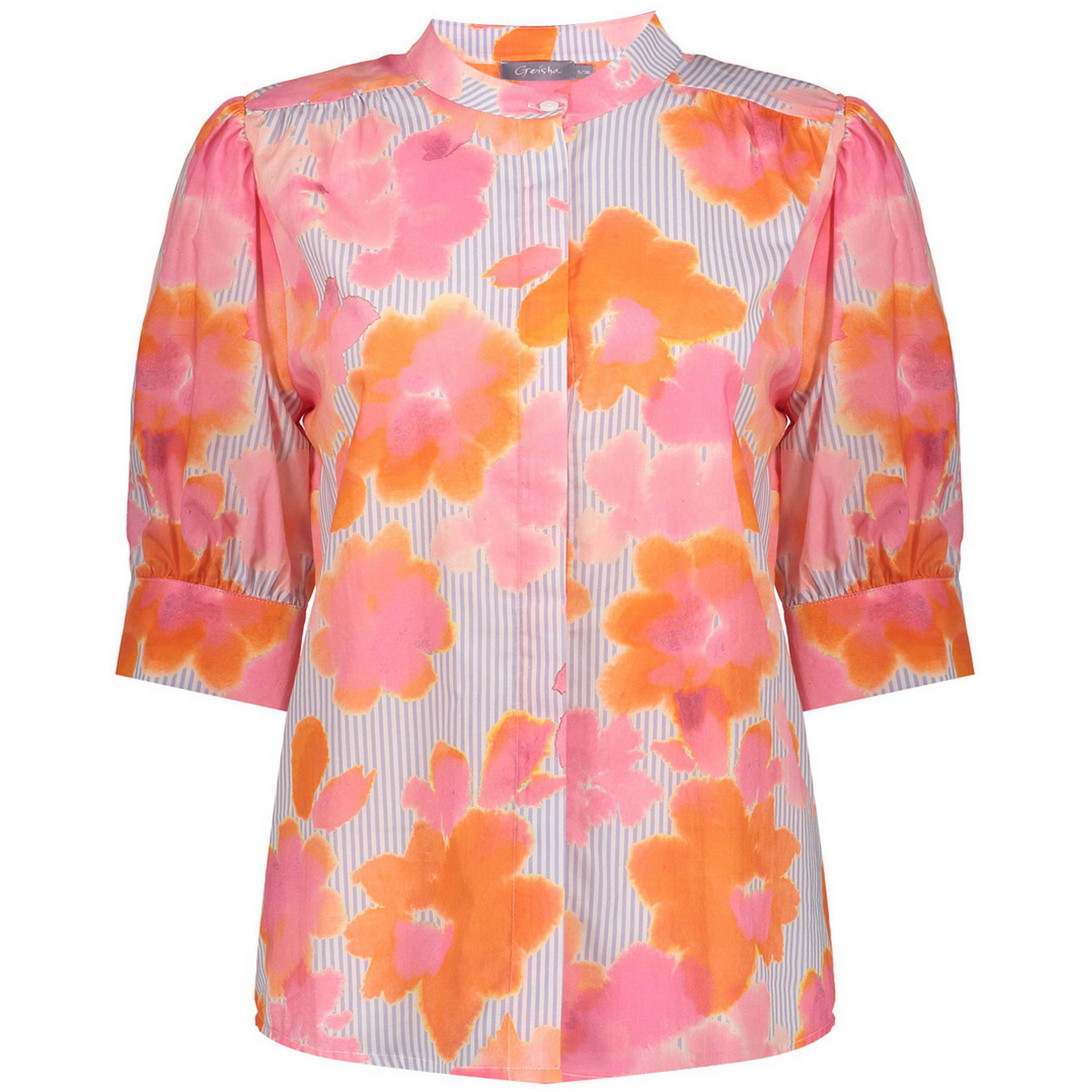 Geisha blouse dames orange pink 
