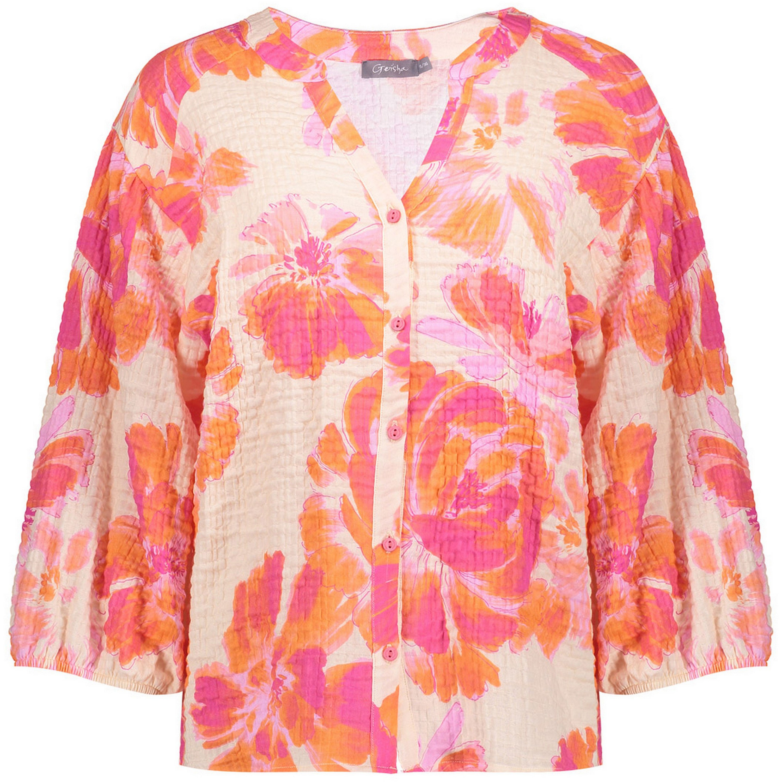 Geisha blouse dames orange pink sand 