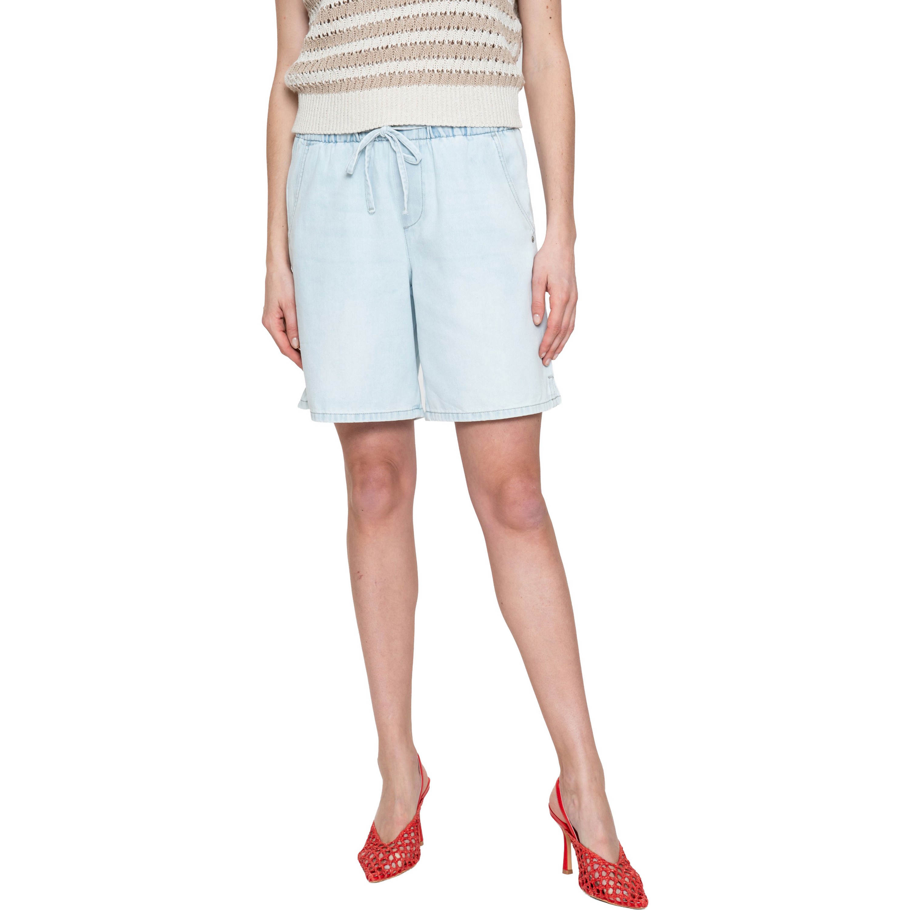 Geisha short dames heavy bleached denim 