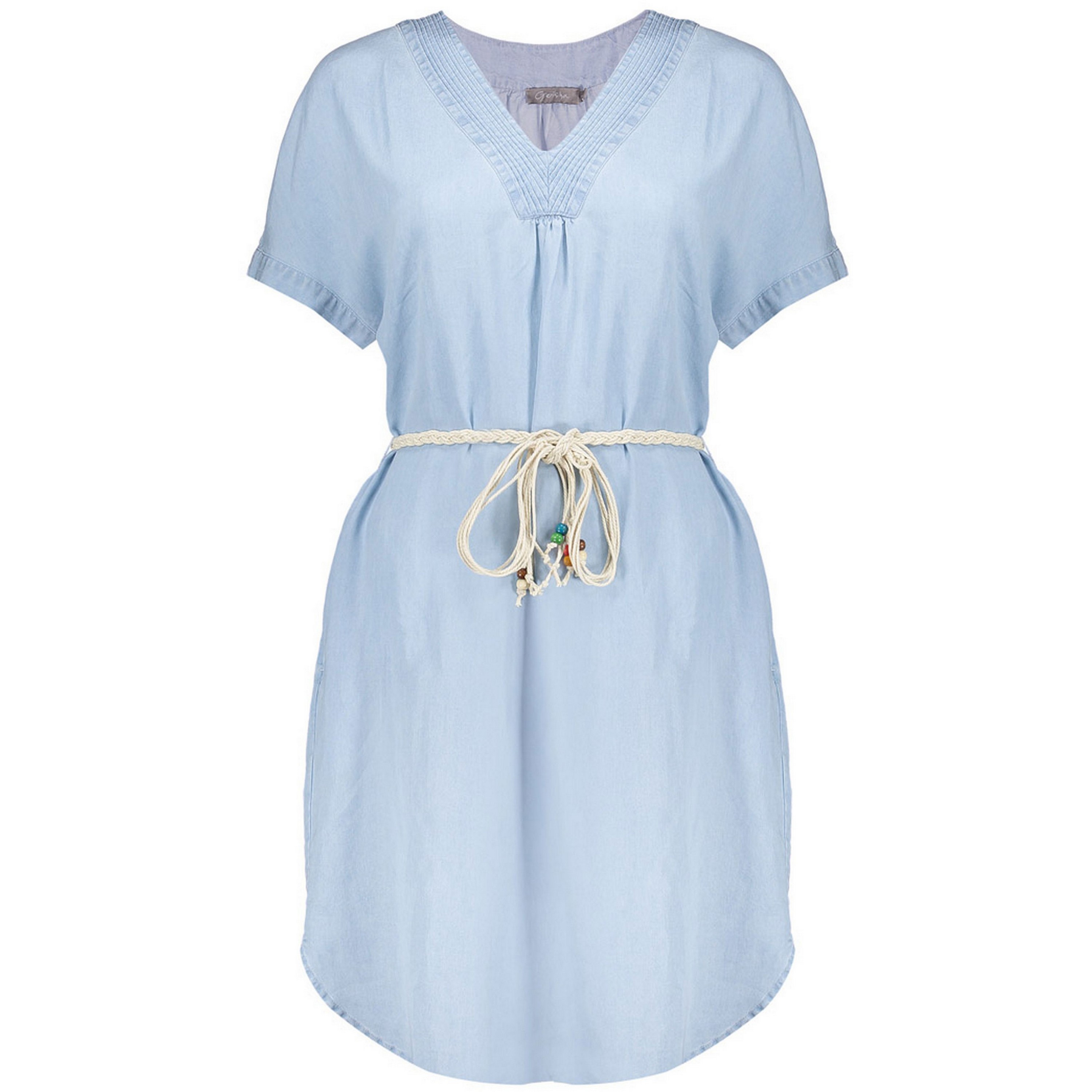Geisha jurk dames bleached denim 