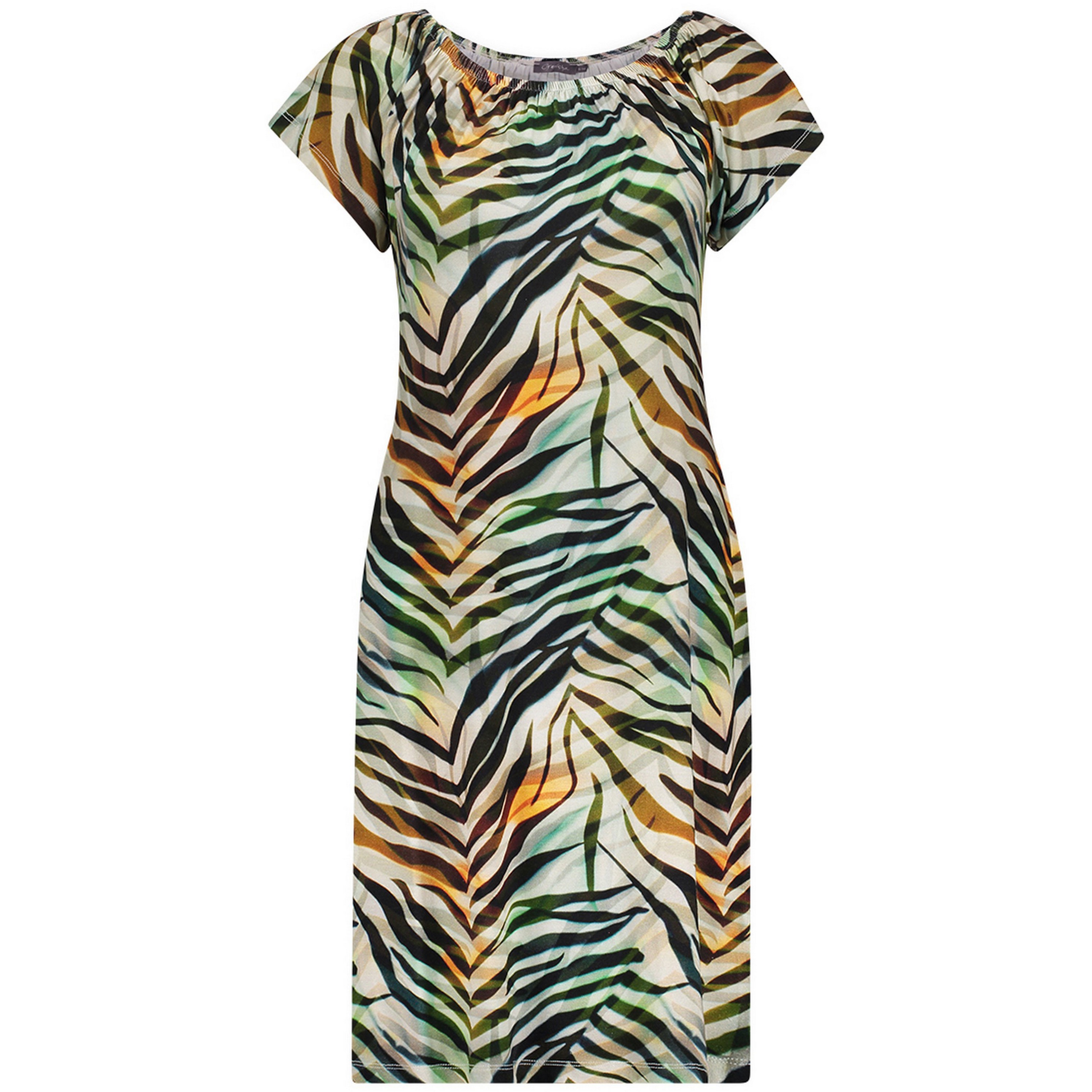Geisha jurk dames brown green 