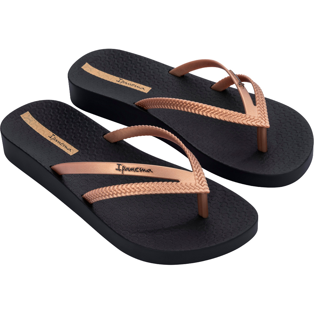 Ipanema Anatomic Bossa Soft slippers dames black gold 