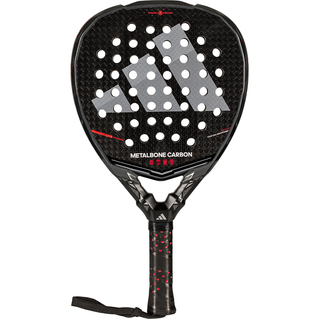 Adidas Metalbone Carbon padel racket black red 
