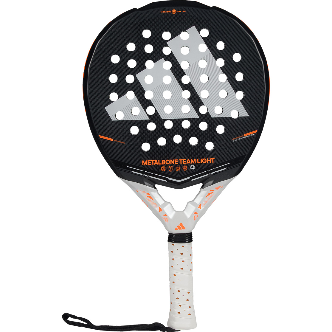Adidas Metalbone Team Light padel racket black white 