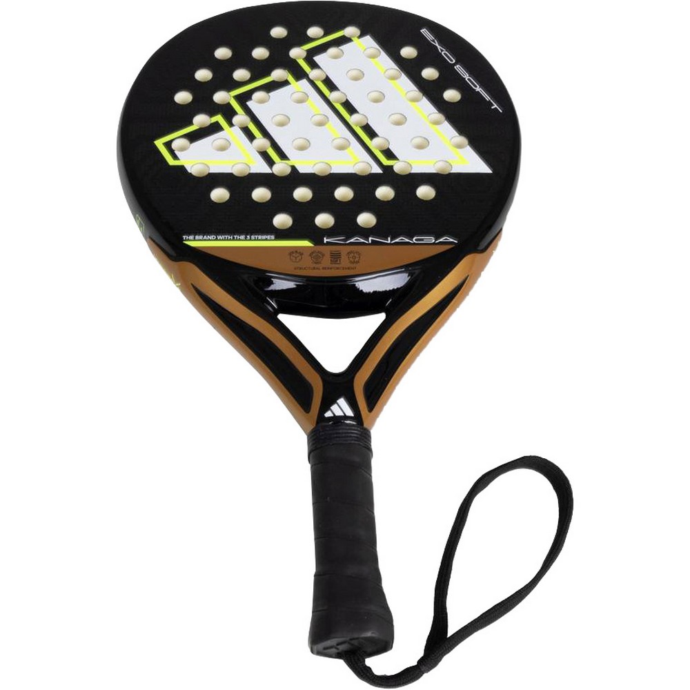 Adidas Kanaga Exo Soft 3.0 padel racket black gold lime 