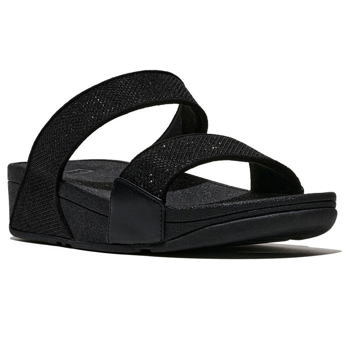 Fitflop Lulu Shimmerglitz Slides slippers dames black 