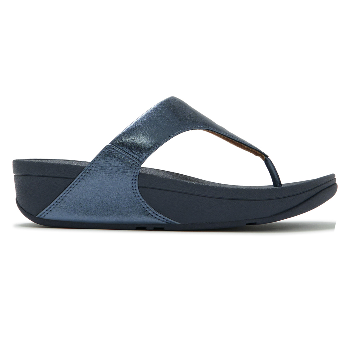 Fitflop Lulu slippers dames metallic cosmic blue  