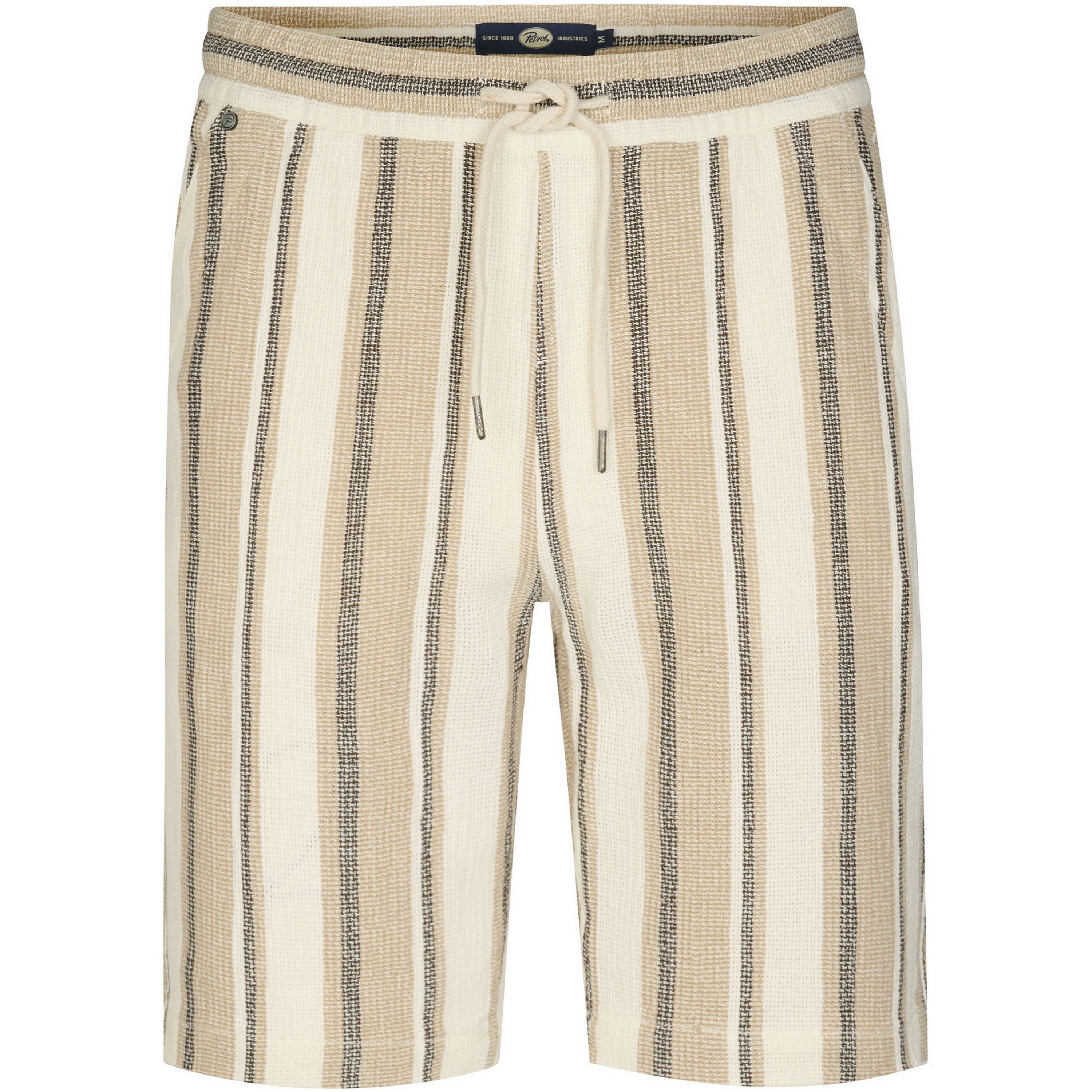 Petrol Industries Chino Striped short heren light tan 