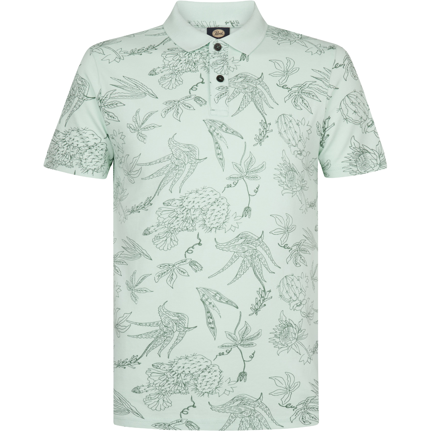 Petrol Industries Piqué Engine polo heren cool mint 