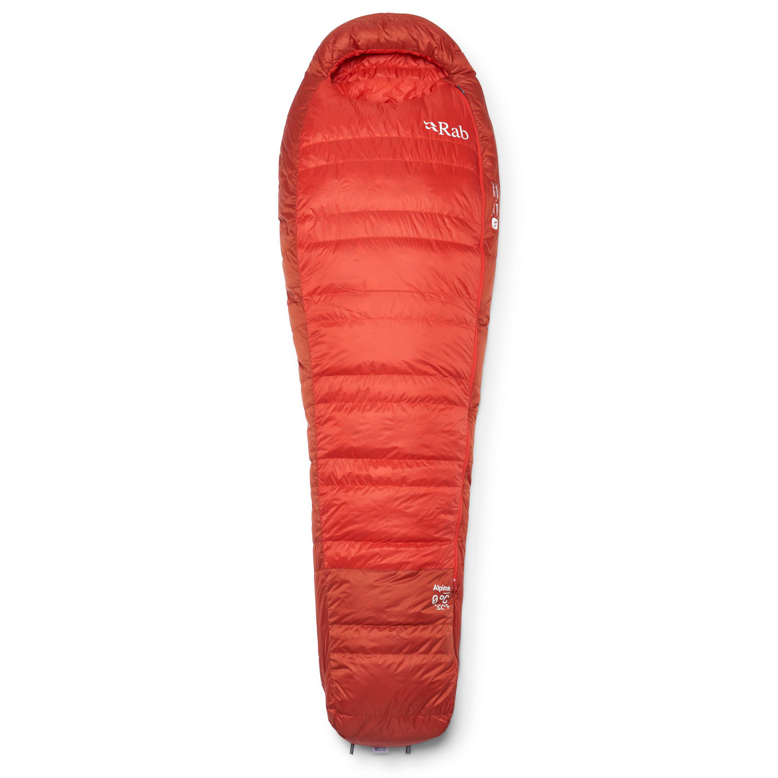 Rab Alpine Down Regular 0°C mummy slaapzak dark horizon tuscan red