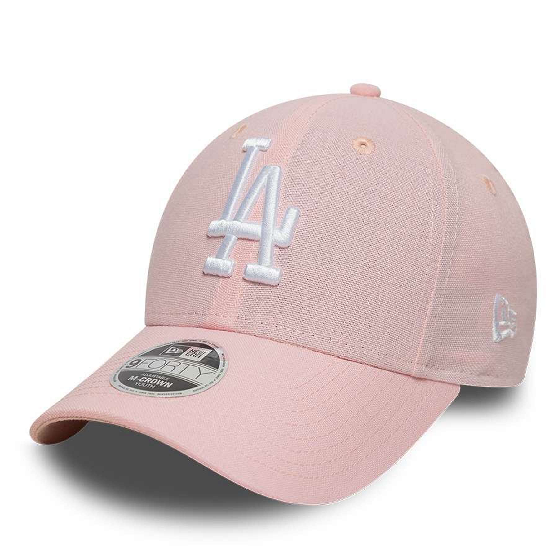 New Era LA Dodgers Linen 9FORTY M-Crown pet junior pastel  pink
