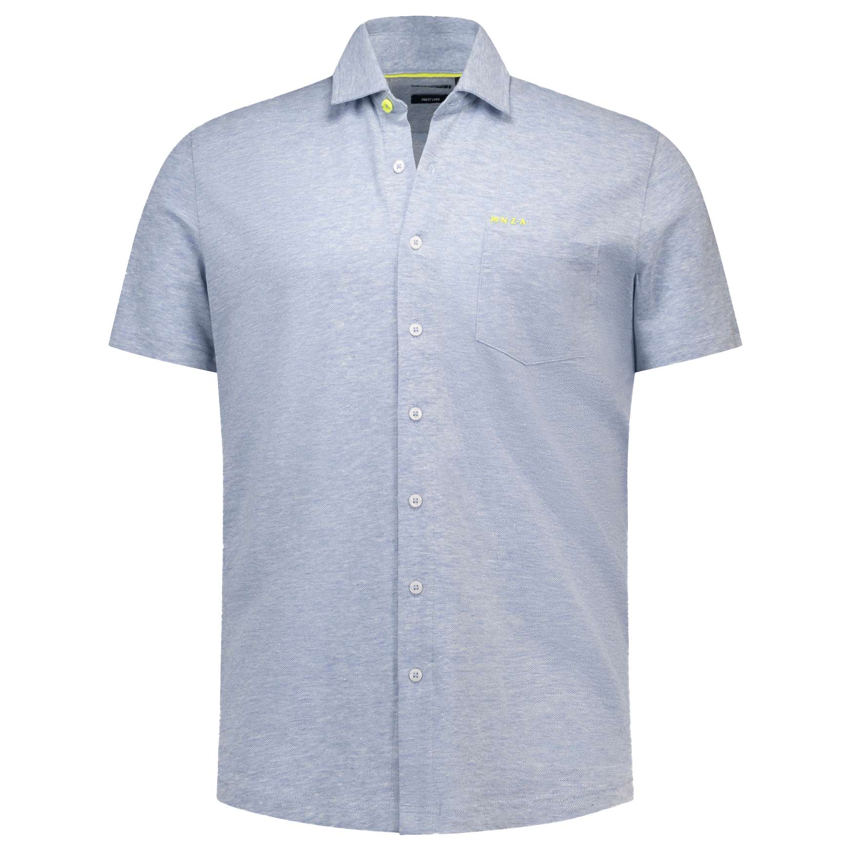 NZA New Zealand Auckland overhemd heren tropical blue melange 