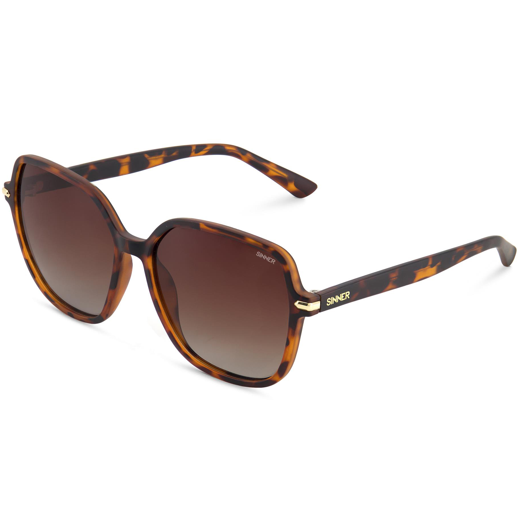 SINNER Barfleur zonnebril gradiënt brown tortoise brown 