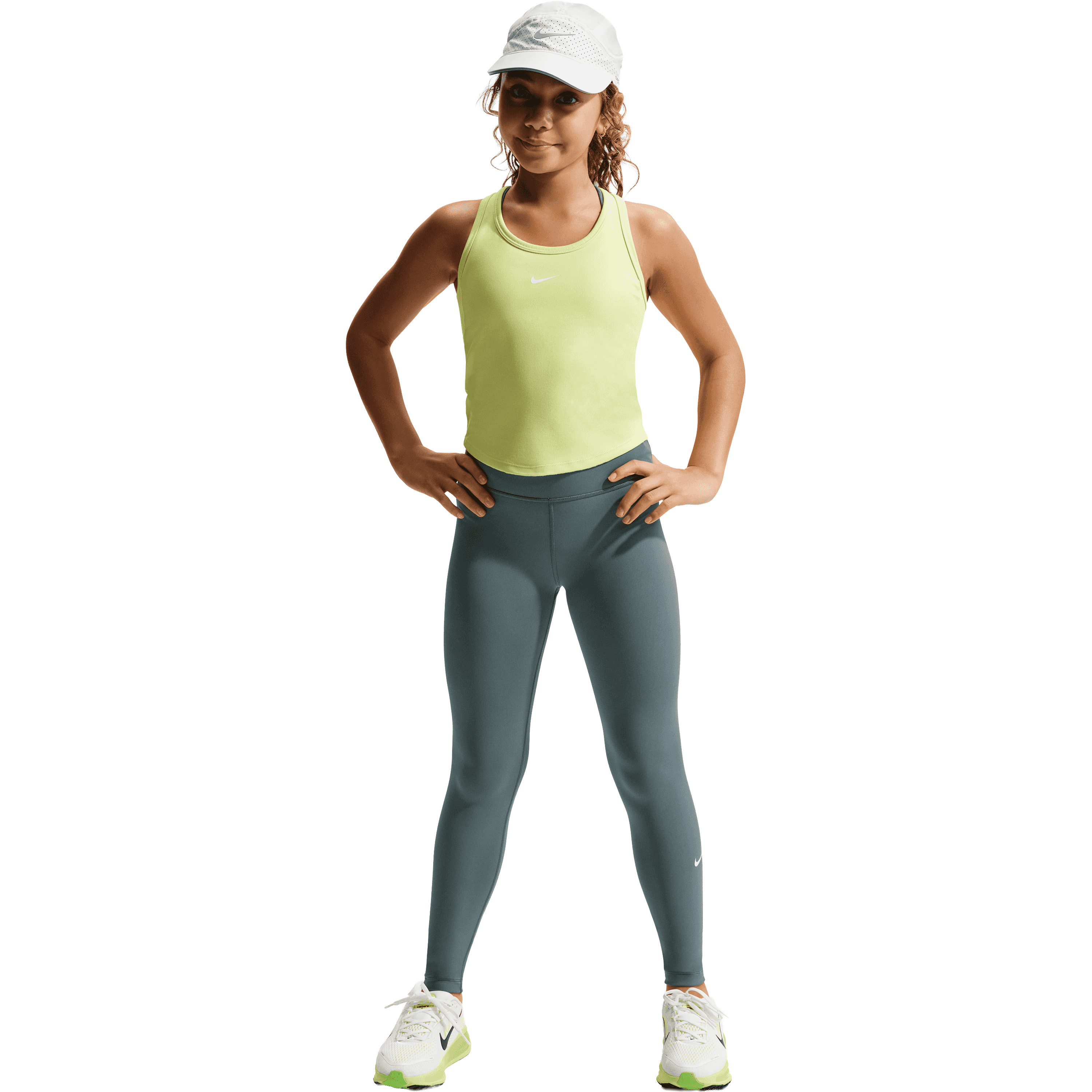 Nike One sportlegging junior mineral slate white 