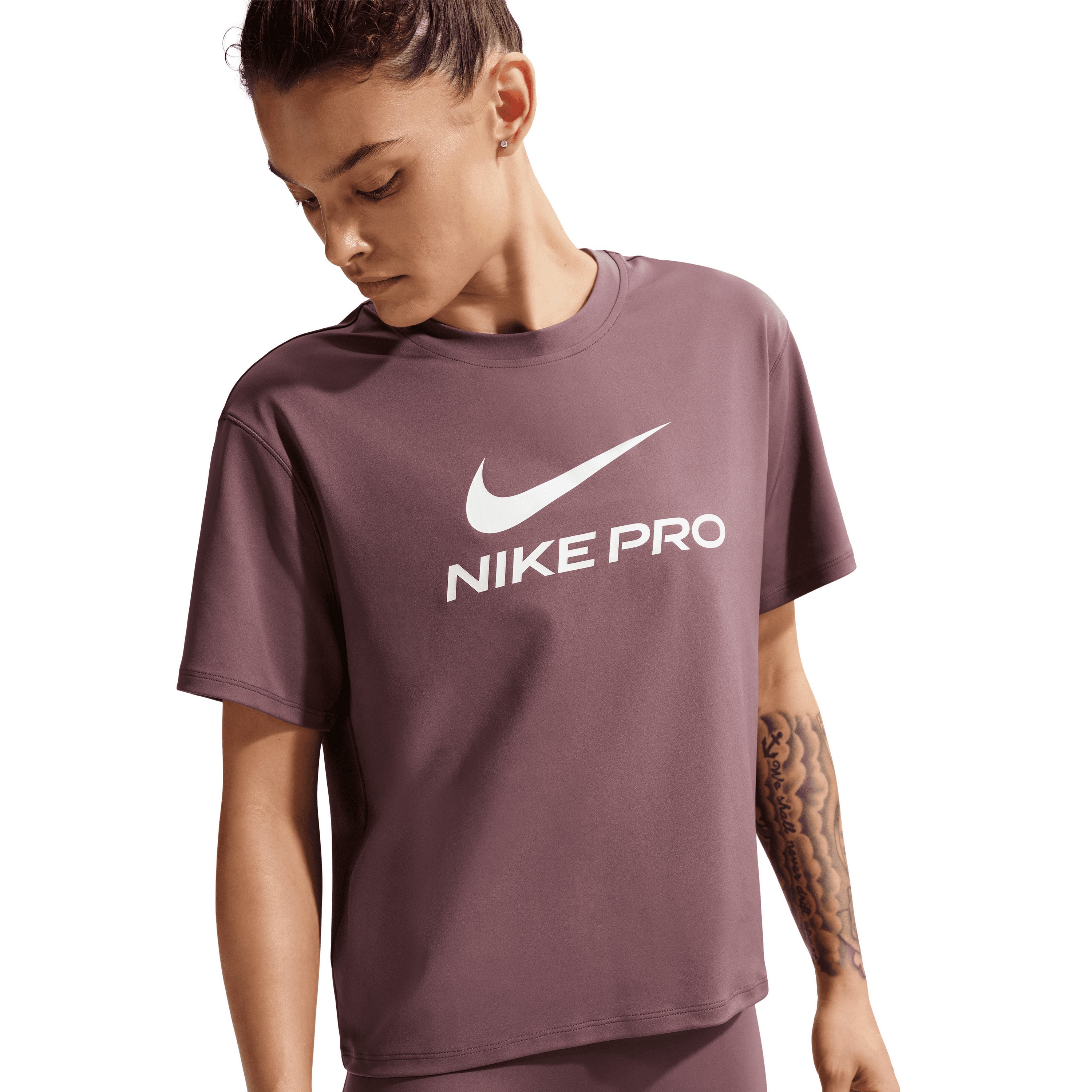 Nike Pro shirt dames tattoo white 