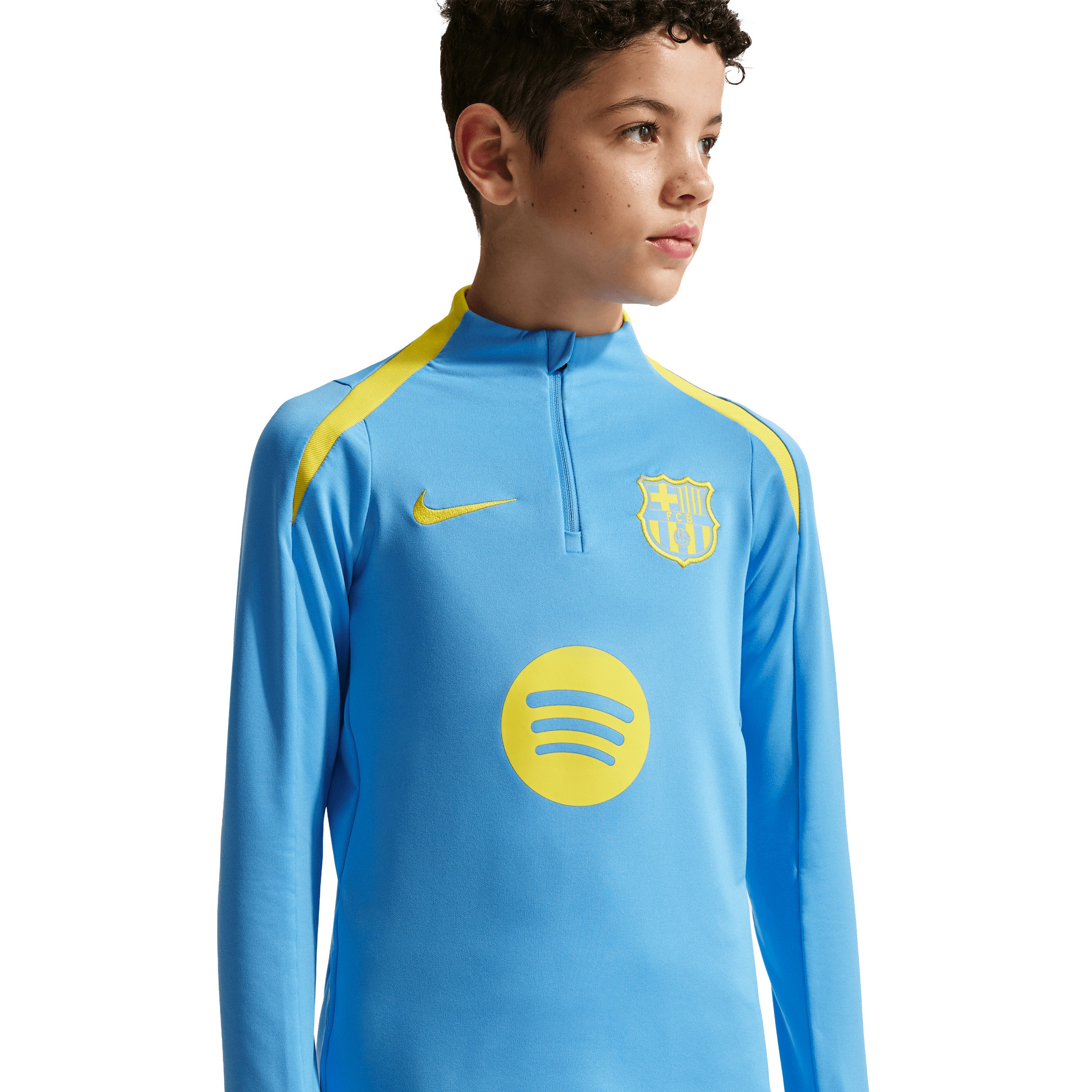Nike FC Barcelona Strike trainingsshirt junior university blue opti yellow opti yellow