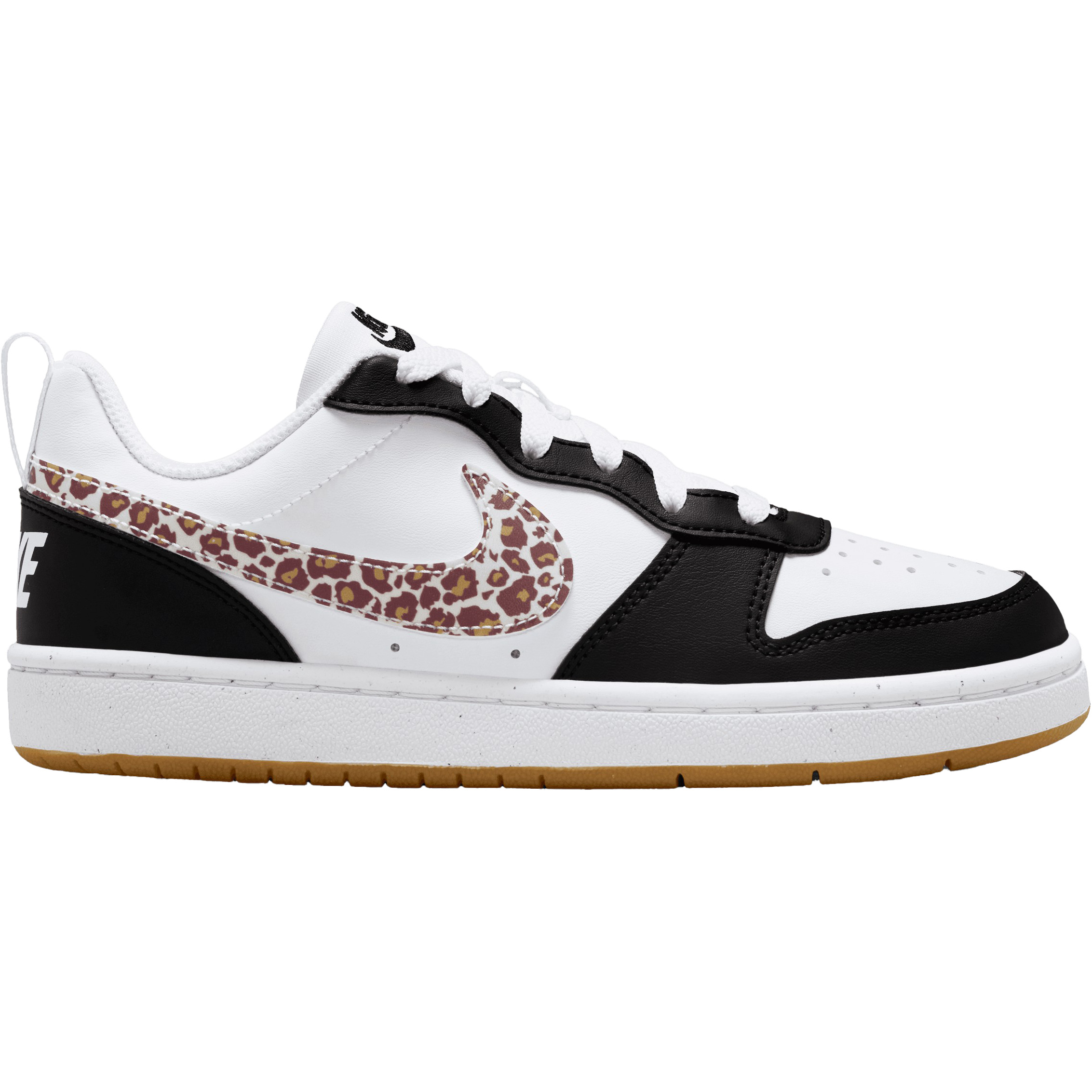 Nike Court Borough Low schoenen junior black white gum medium brown