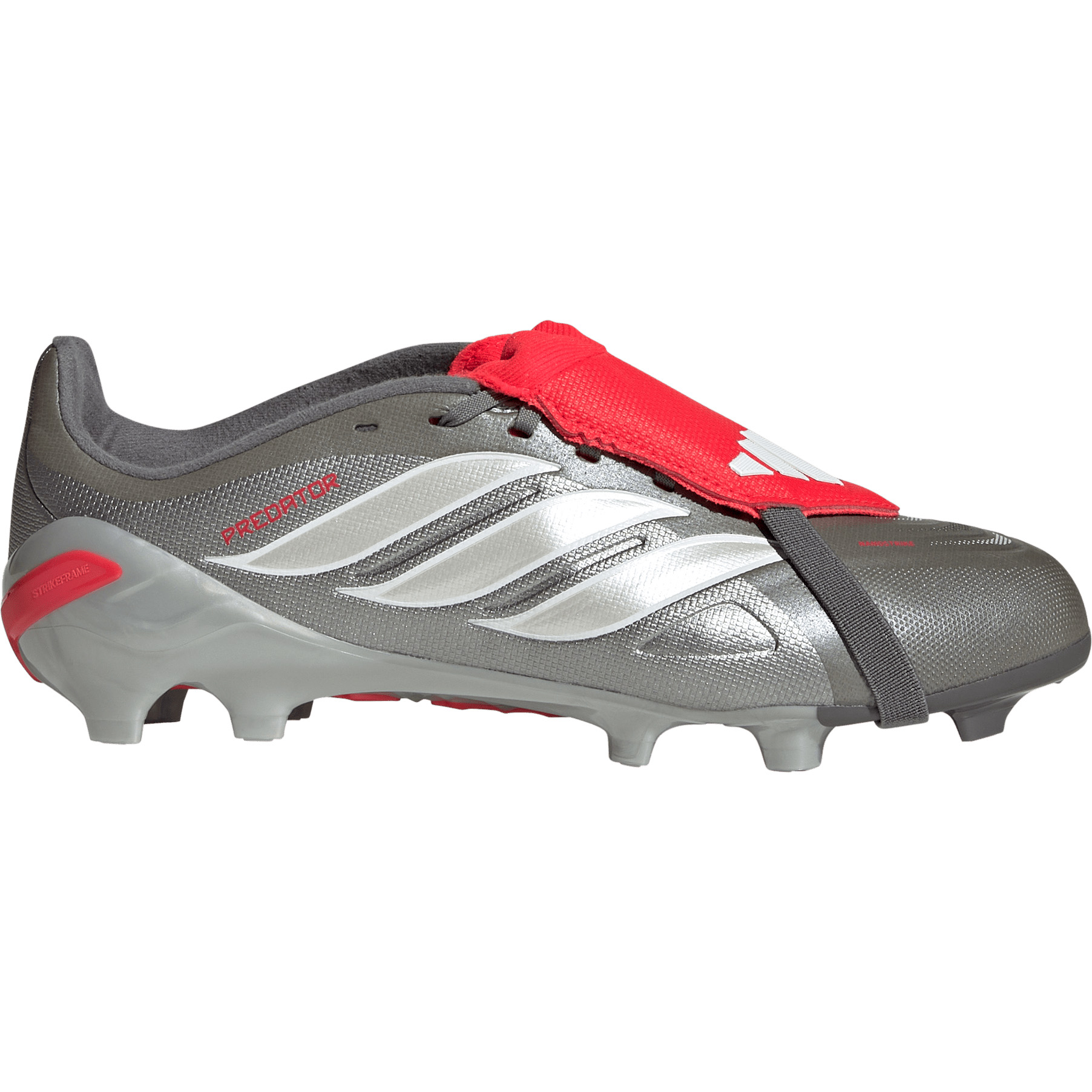 Adidas Predator League Fold Over Tongue FG voetbalschoenen junior iron metallic lucid red