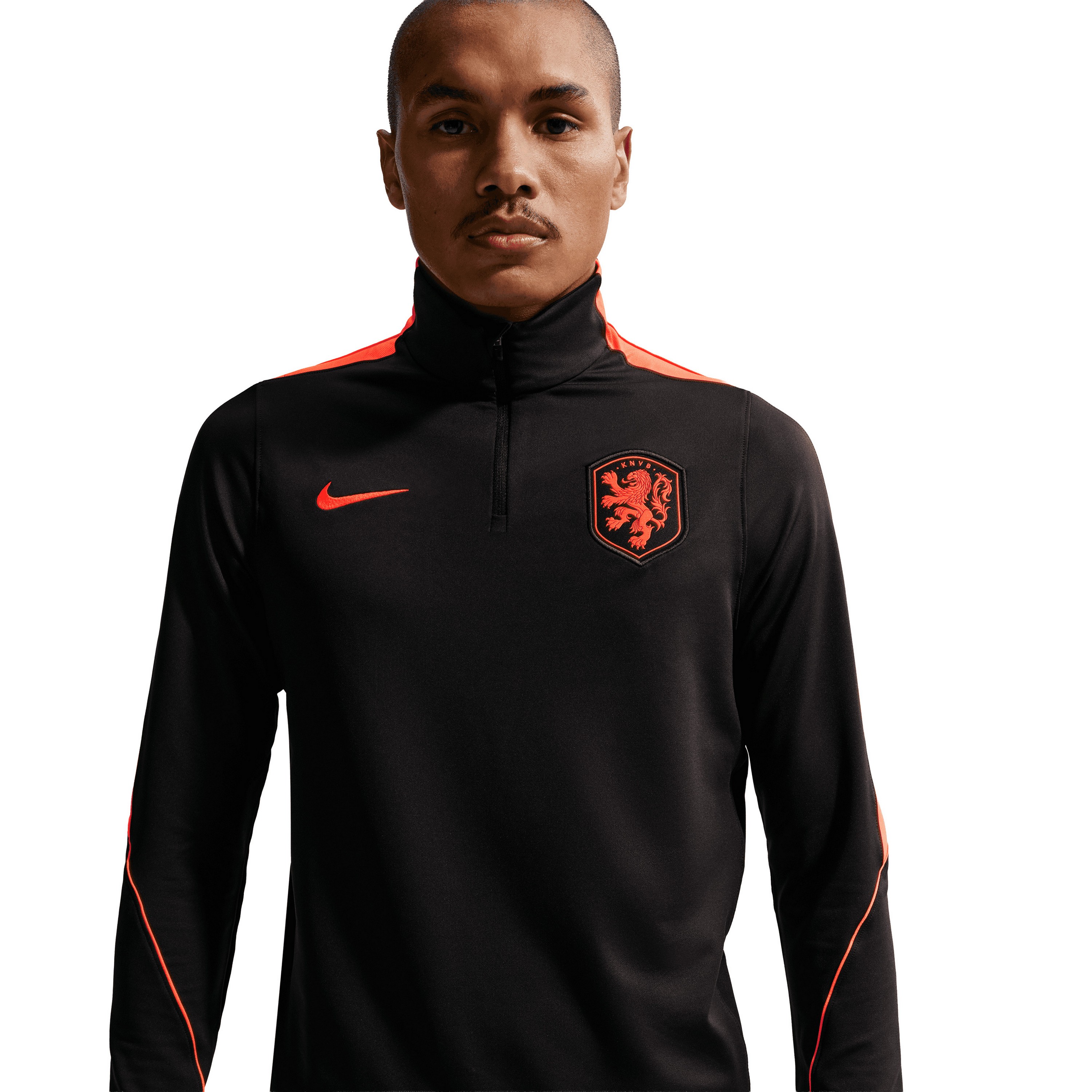 Nike Nederland Strike trainingsshirt heren black hyper crimson hype