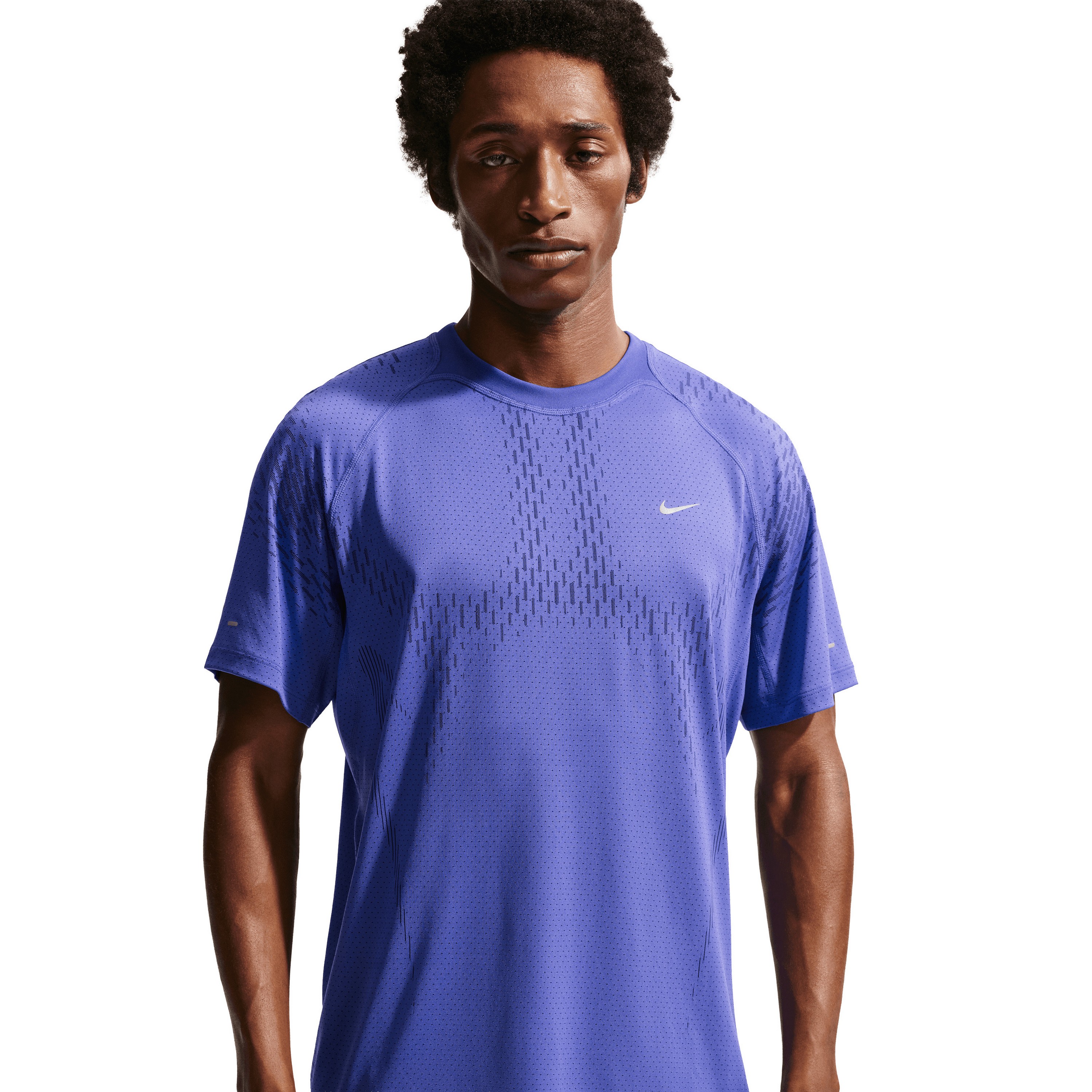 Nike Stride Plus hardloopshirt heren lapis deep royal blue reflective silver