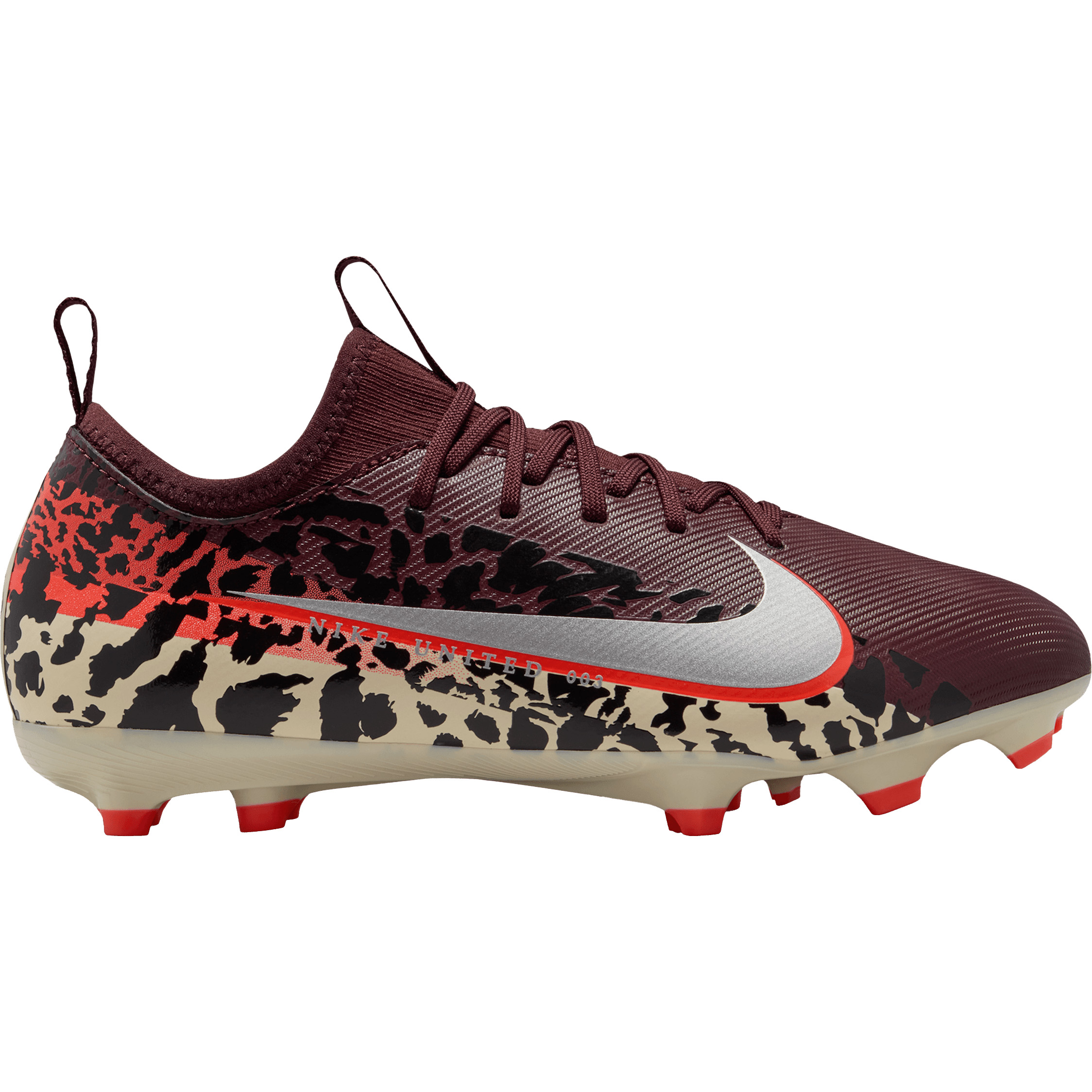 Nike United Mercurial Vapor 16 Academy FG AG voetbalschoenen junior burgundy crush silver