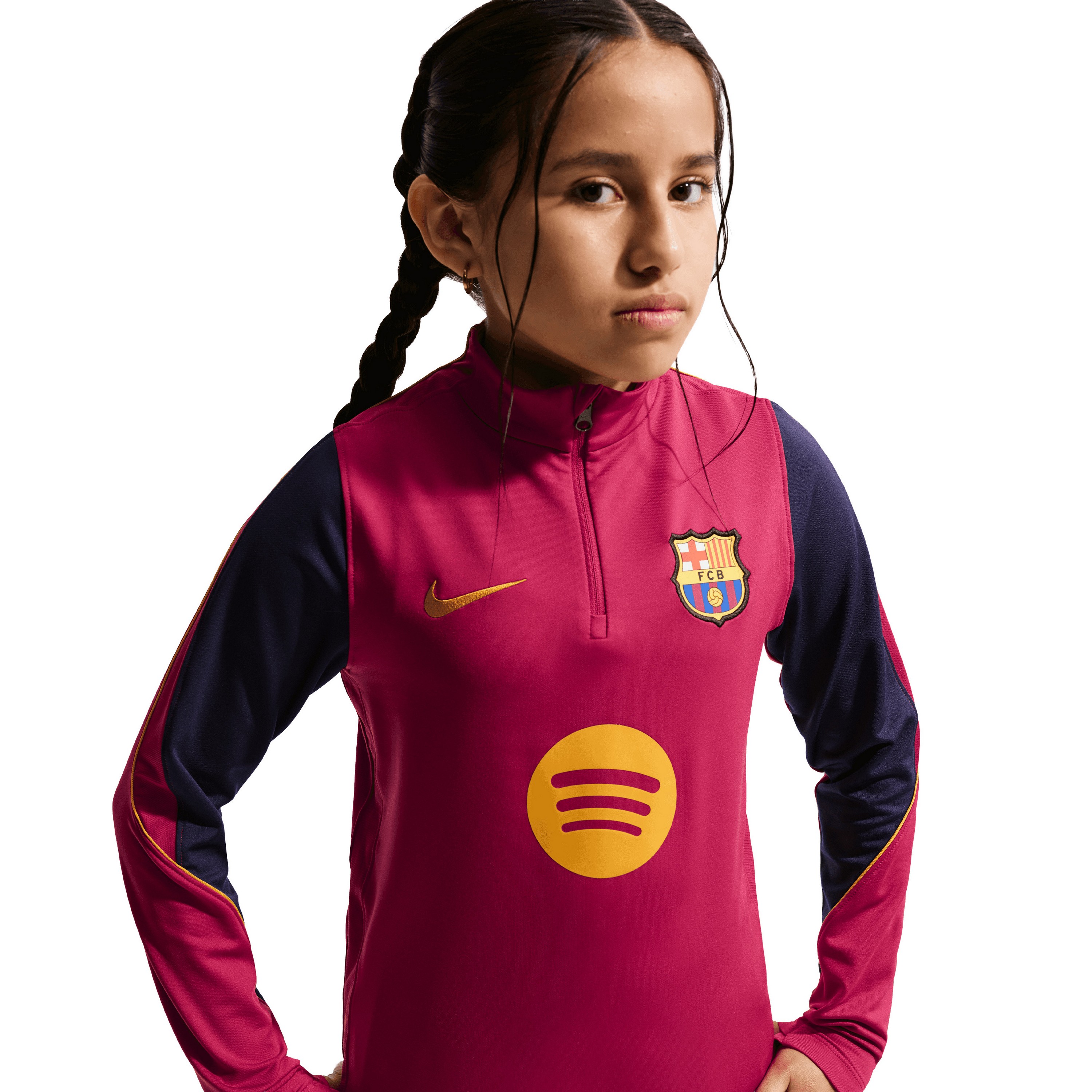 Nike FC Barcelona Strike trainingsshirt junior noble red blackened blue