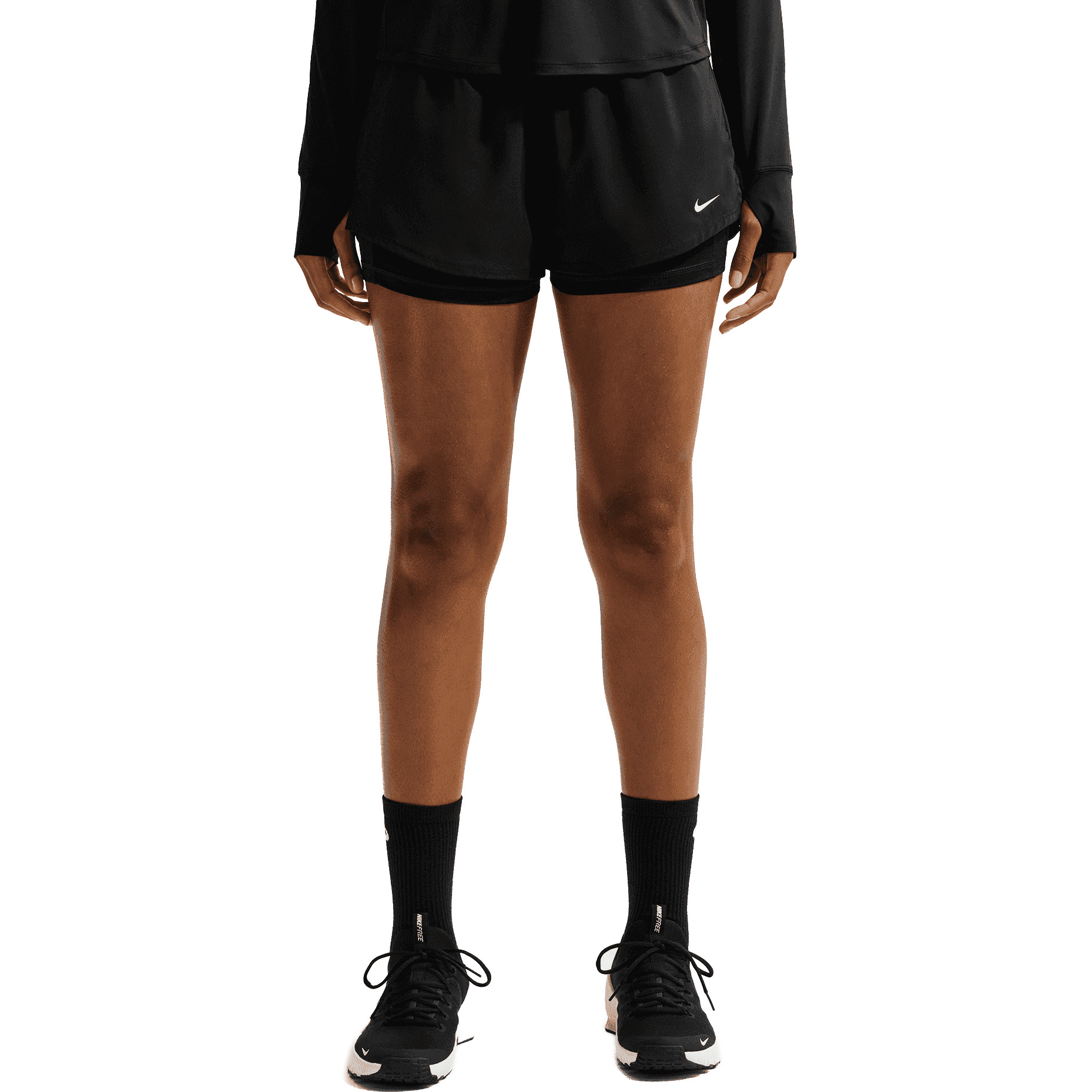 Nike One short dames black white 