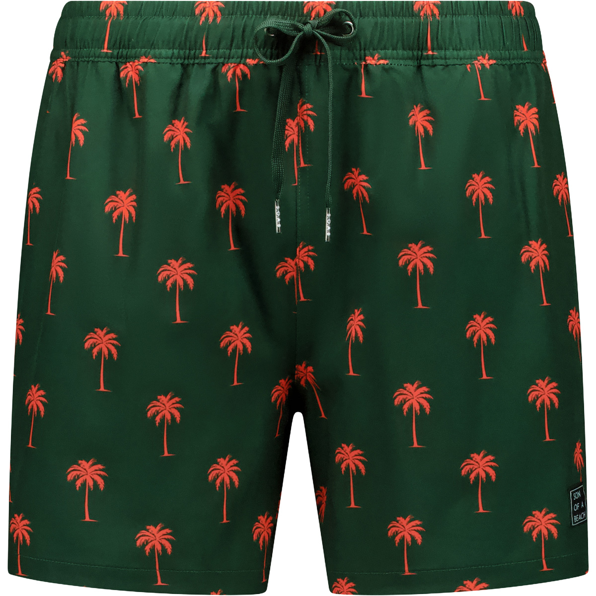 Son of a Beach Palmtree zwembroek heren dark green 