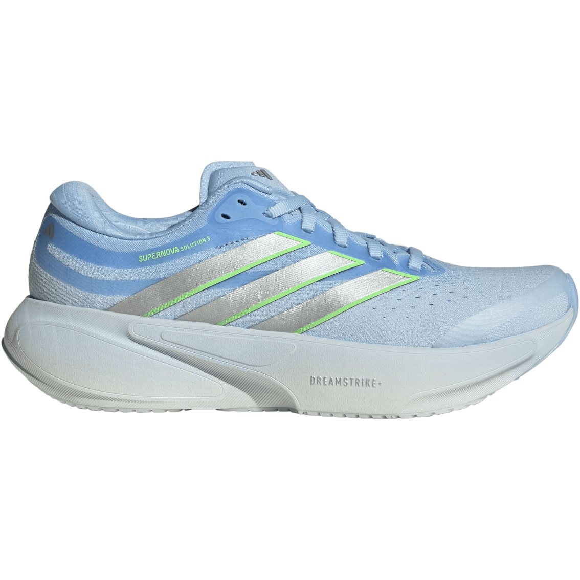 Adidas Supernova Solution 3 hardloopschoenen dames crystal sky silver metallic lime burst