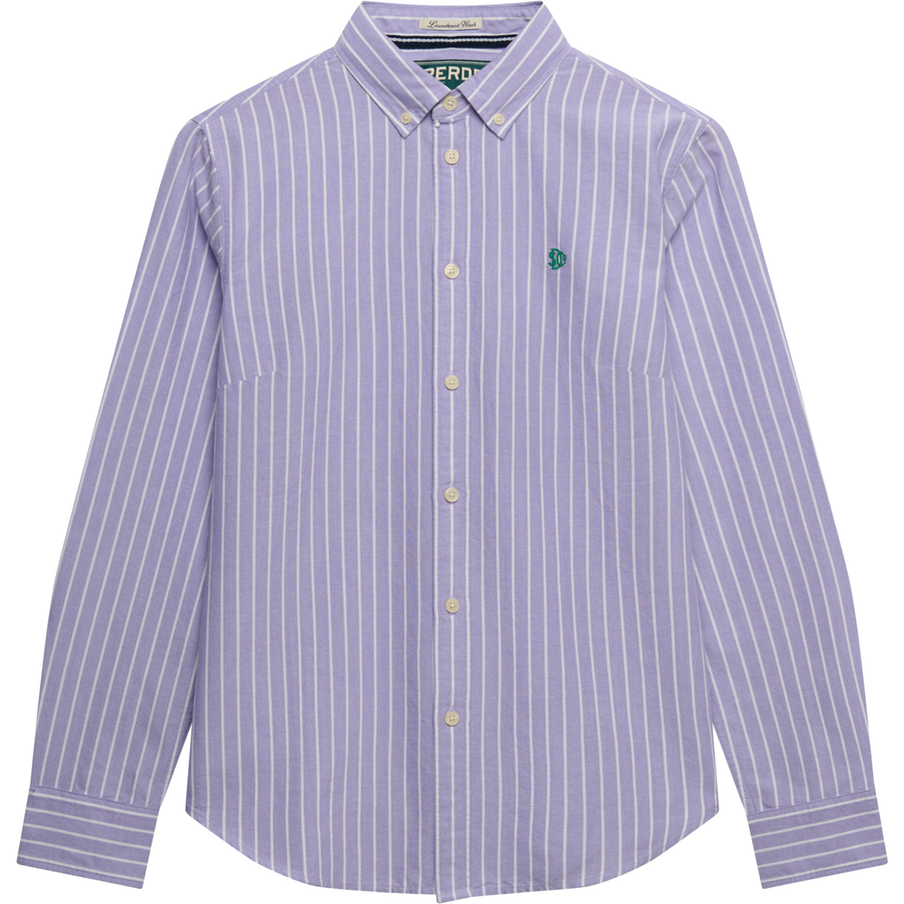 Superdry Slim Oxford blouse dames fresh lavender white  