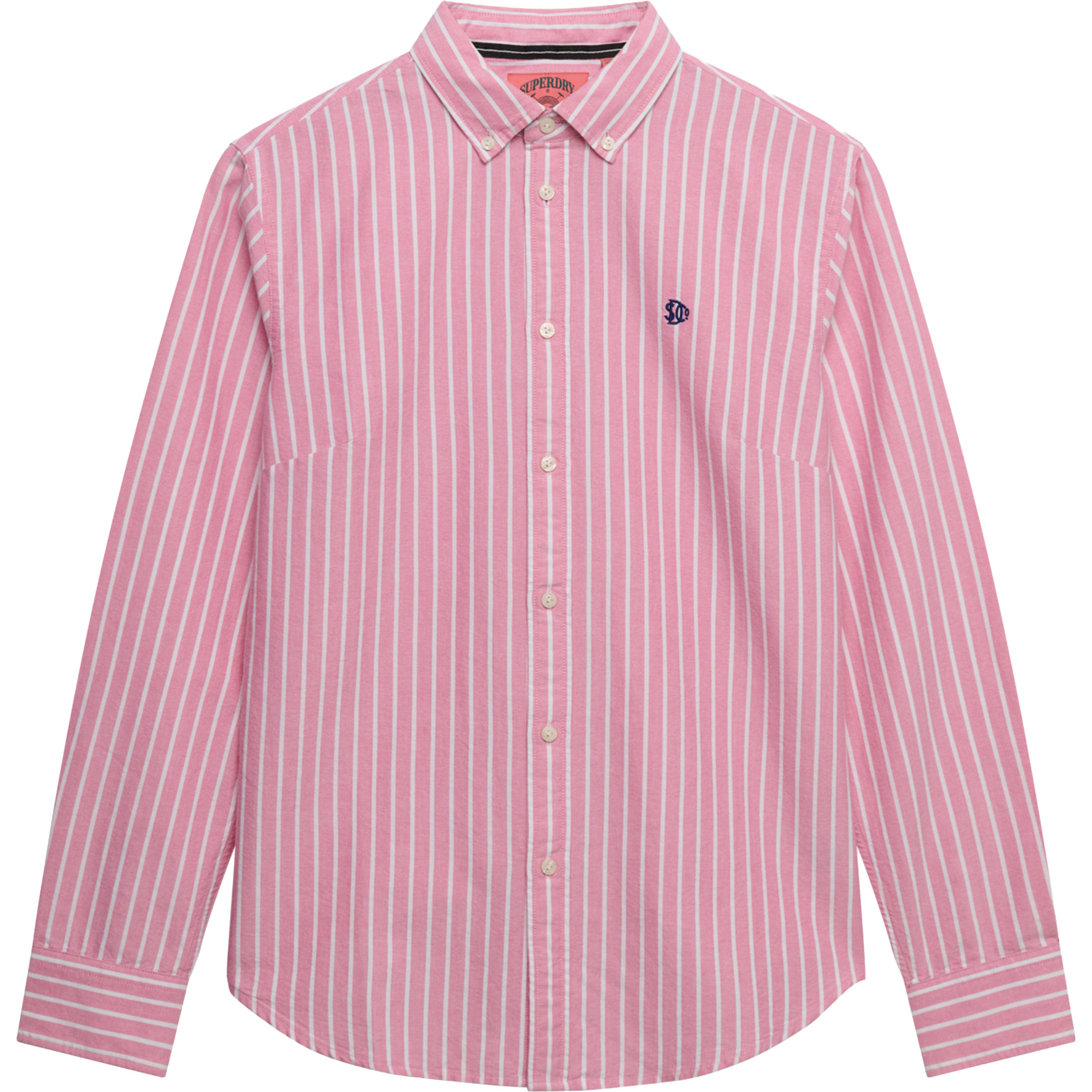 Superdry Slim Oxford blouse dames broker pink stripe  