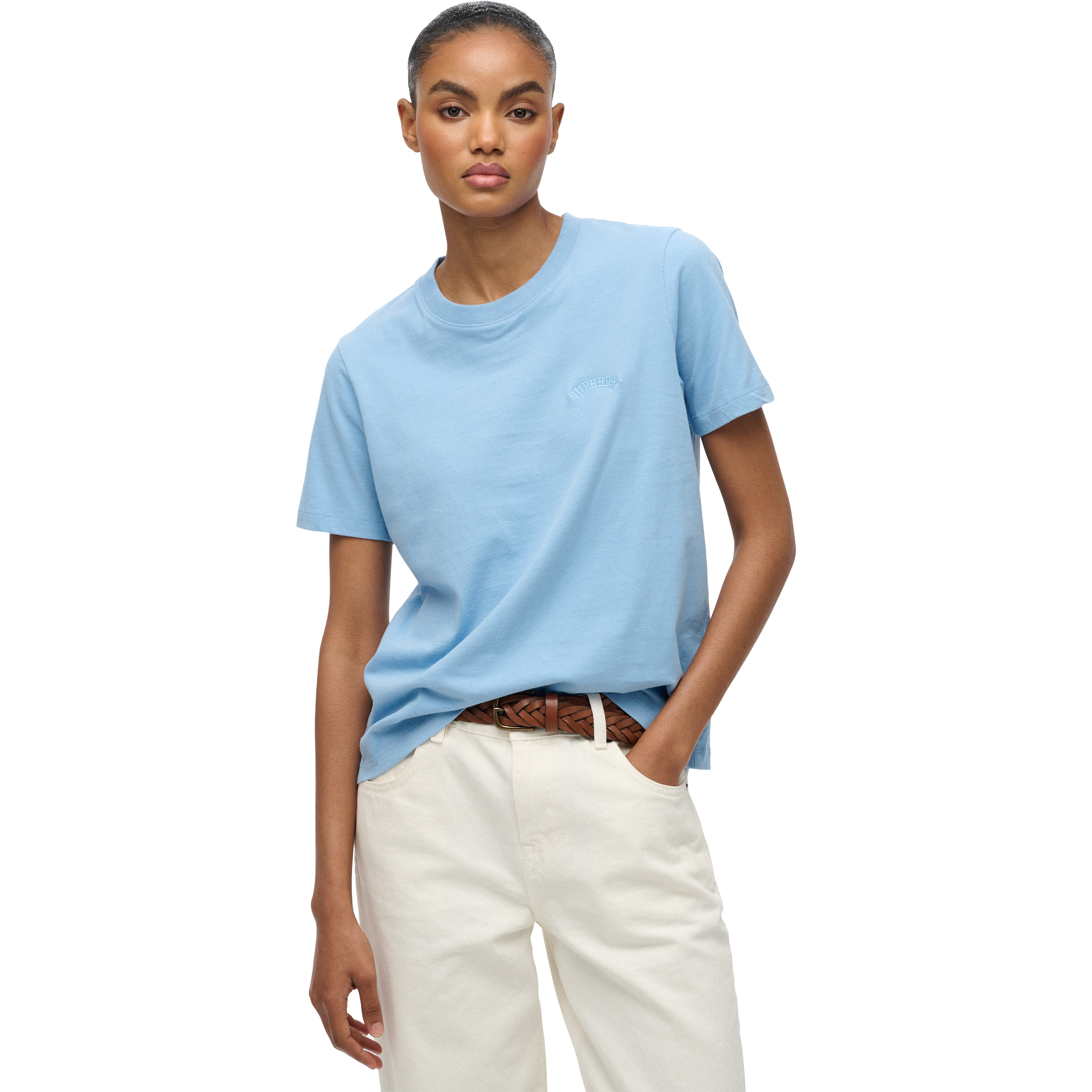 Superdry Essential Logo shirt dames bluebell   