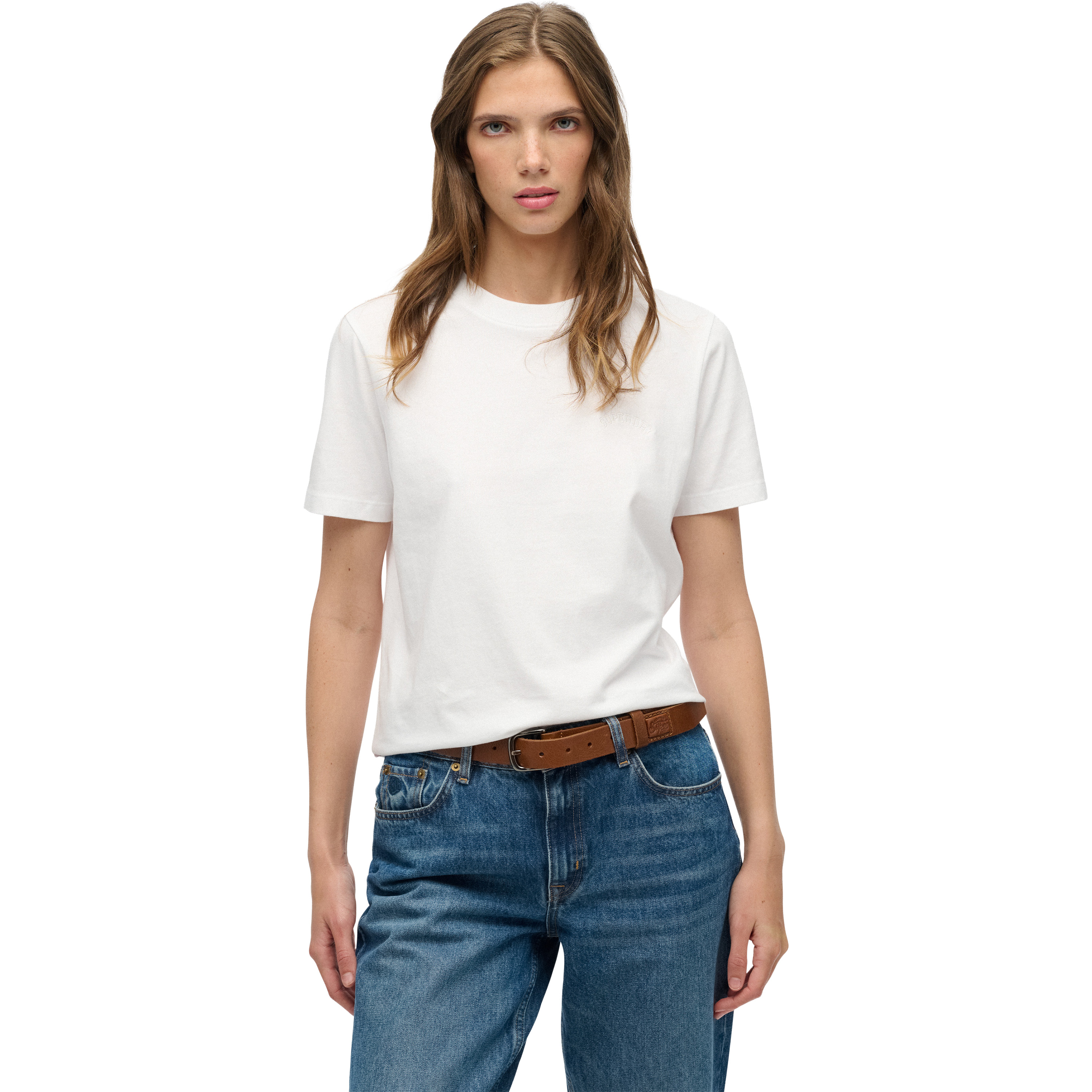 Superdry Essential Logo shirt dames optic 