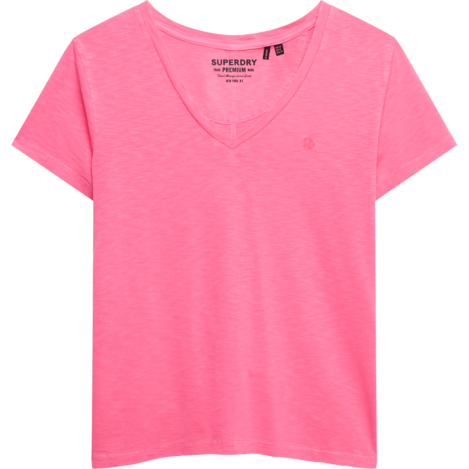 Superdry Studios Slub shirt dames fluro pink   
