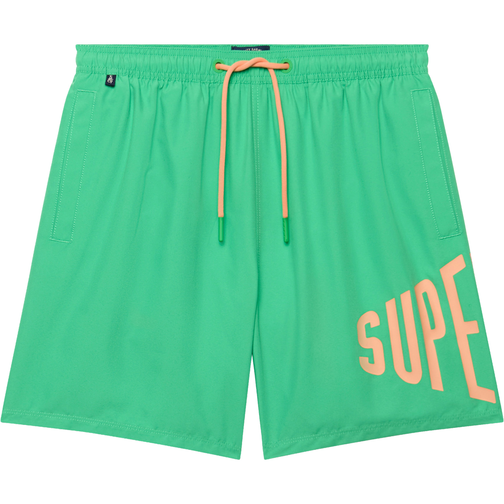 Superdry Printed Logo 16 inch zwembroek heren kelly green  