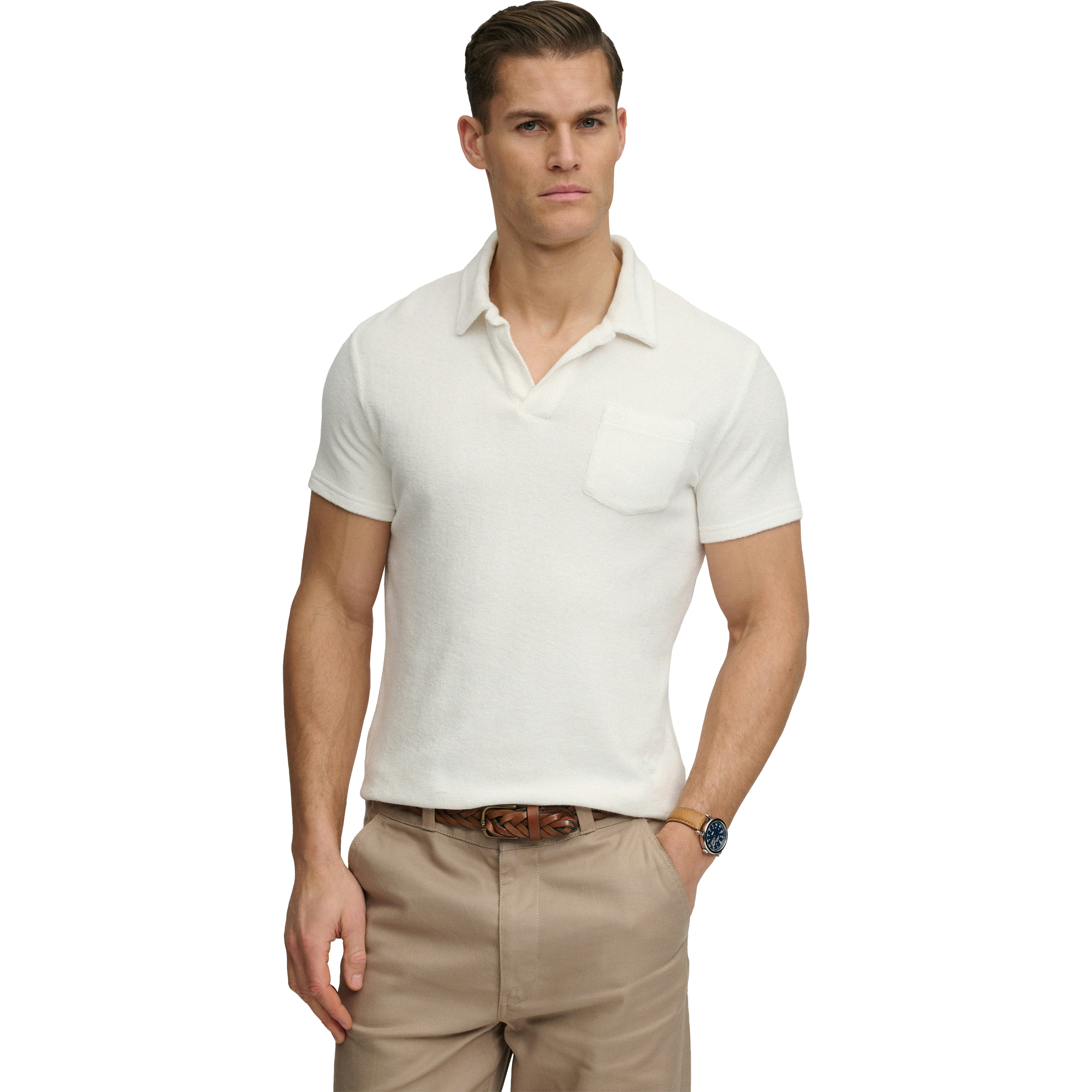 Superdry polo heren vintage off white 