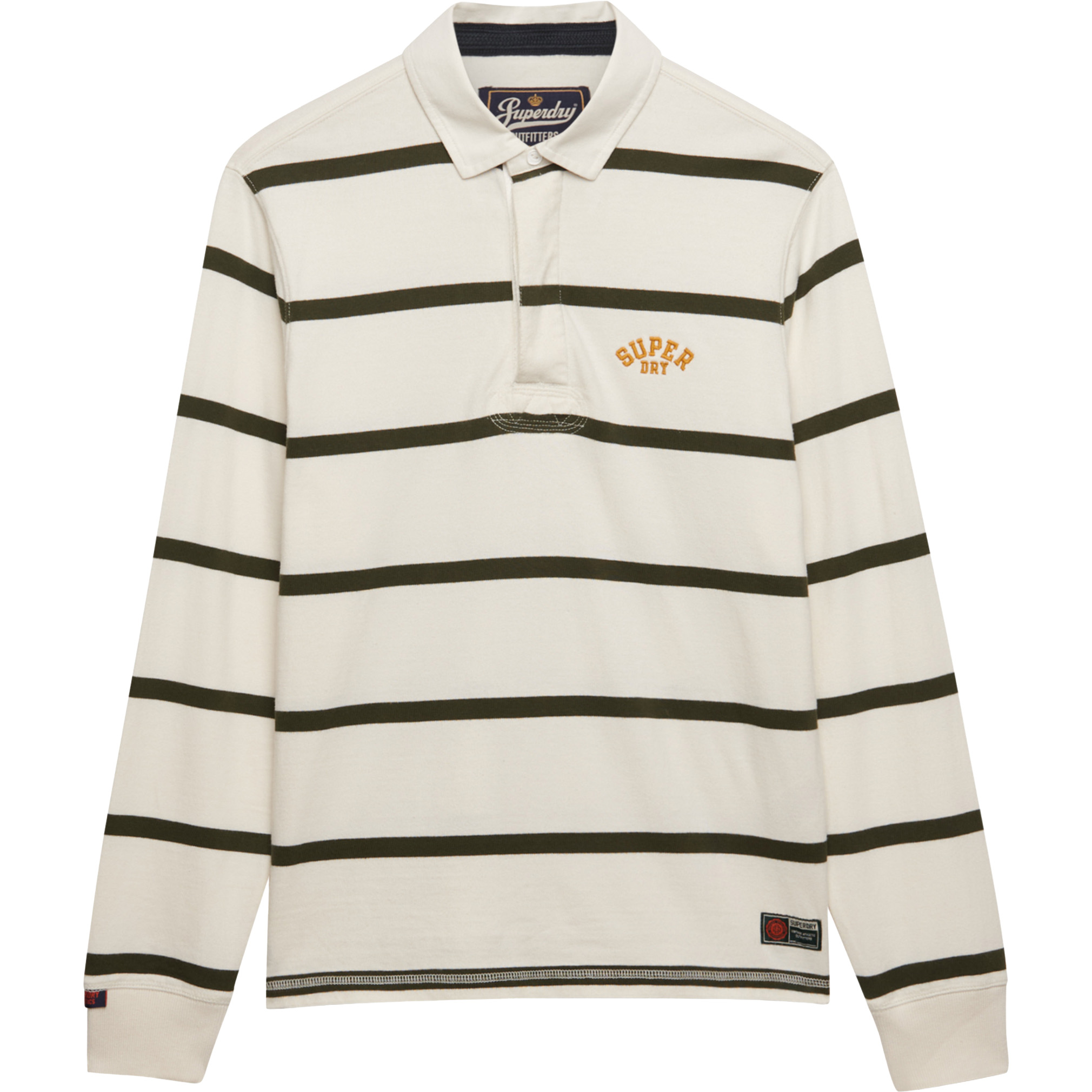 Superdry Vintage Athletic Stripe Rugby sweater heren athletic white stripe