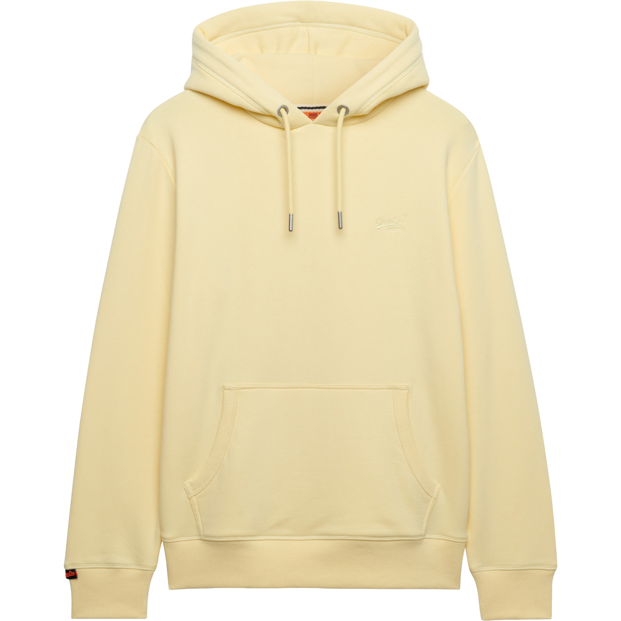 Superdry Essential Logo hoodie heren pastel yellow  