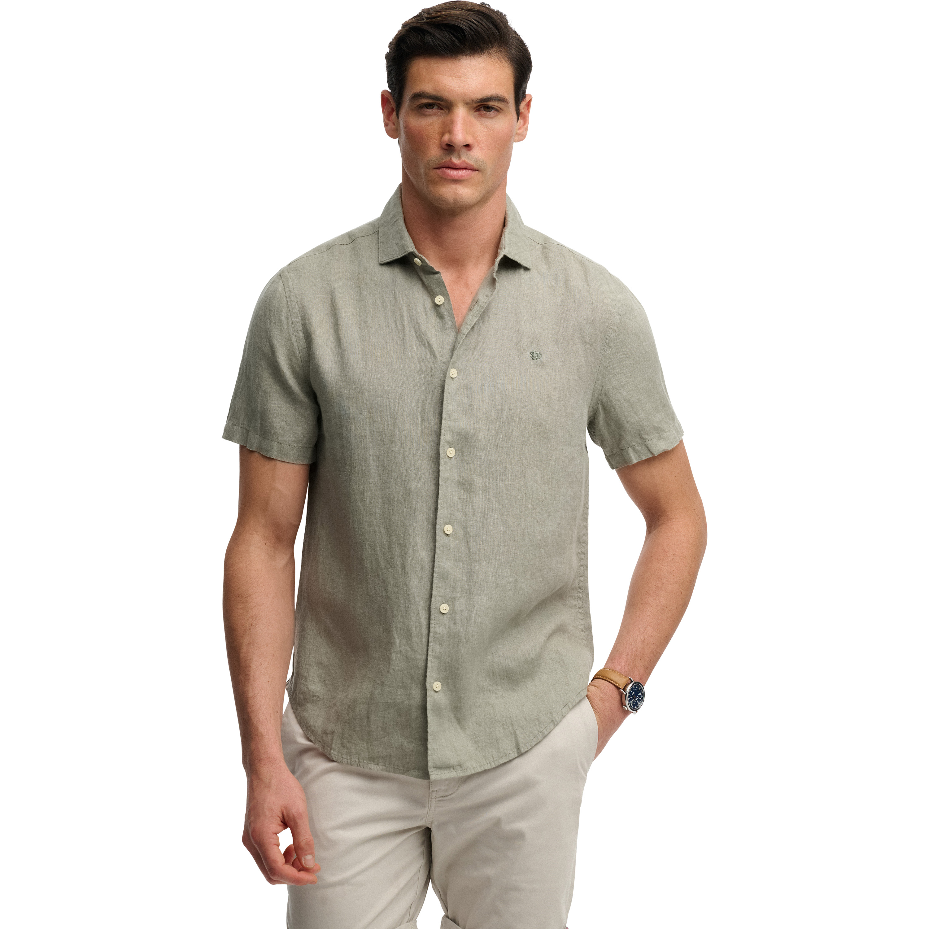 Superdry Riviera overhemd heren bay green   