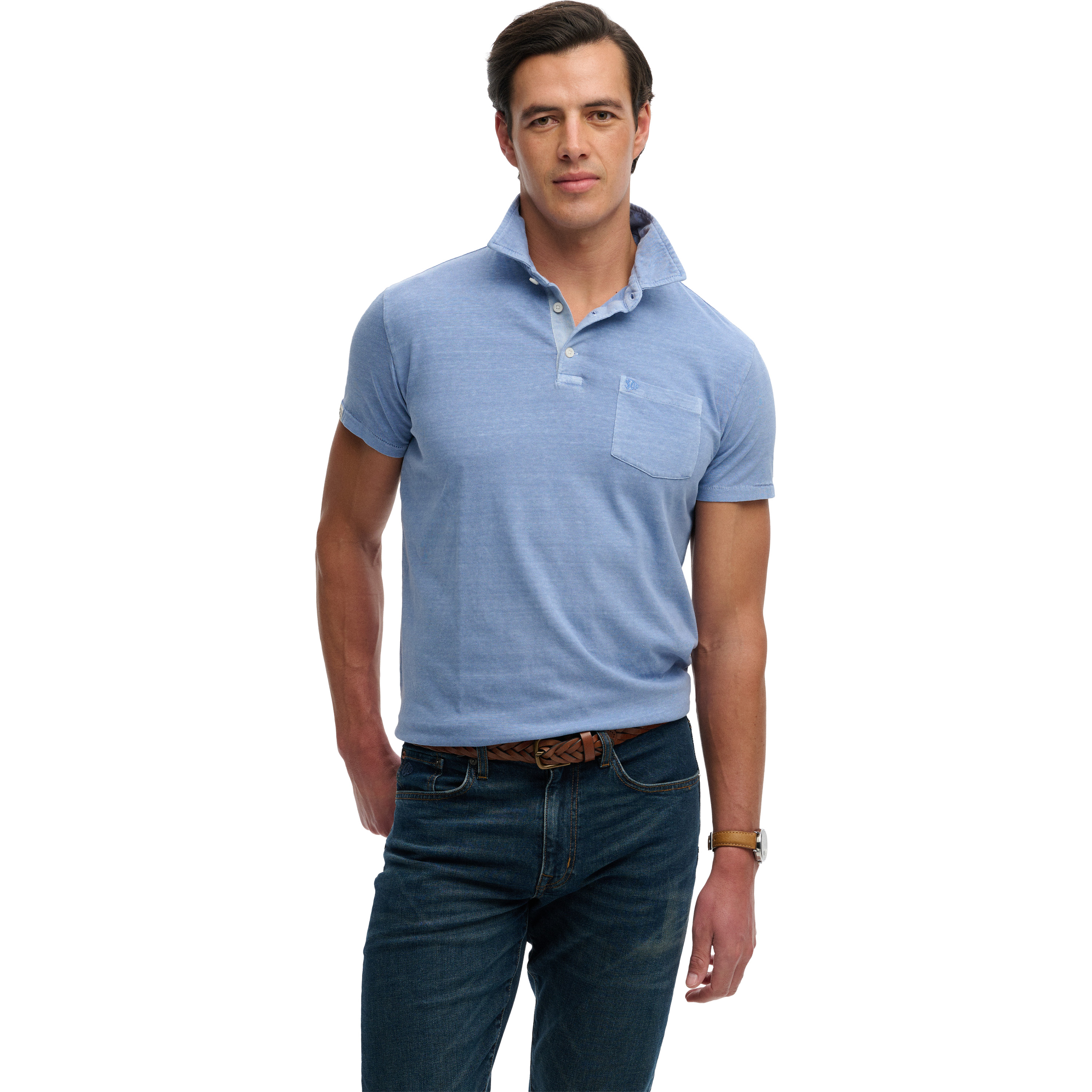 Superdry polo heren vibrant blue 