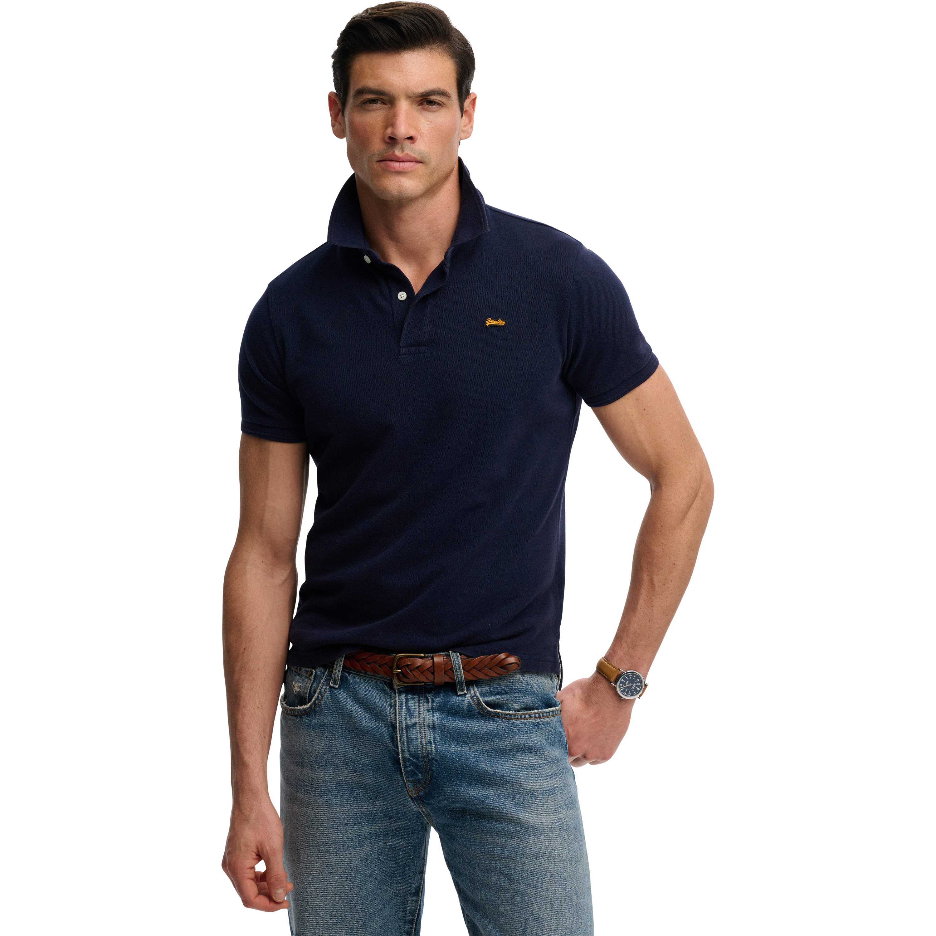 Superdry Pique polo heren rich navy 
